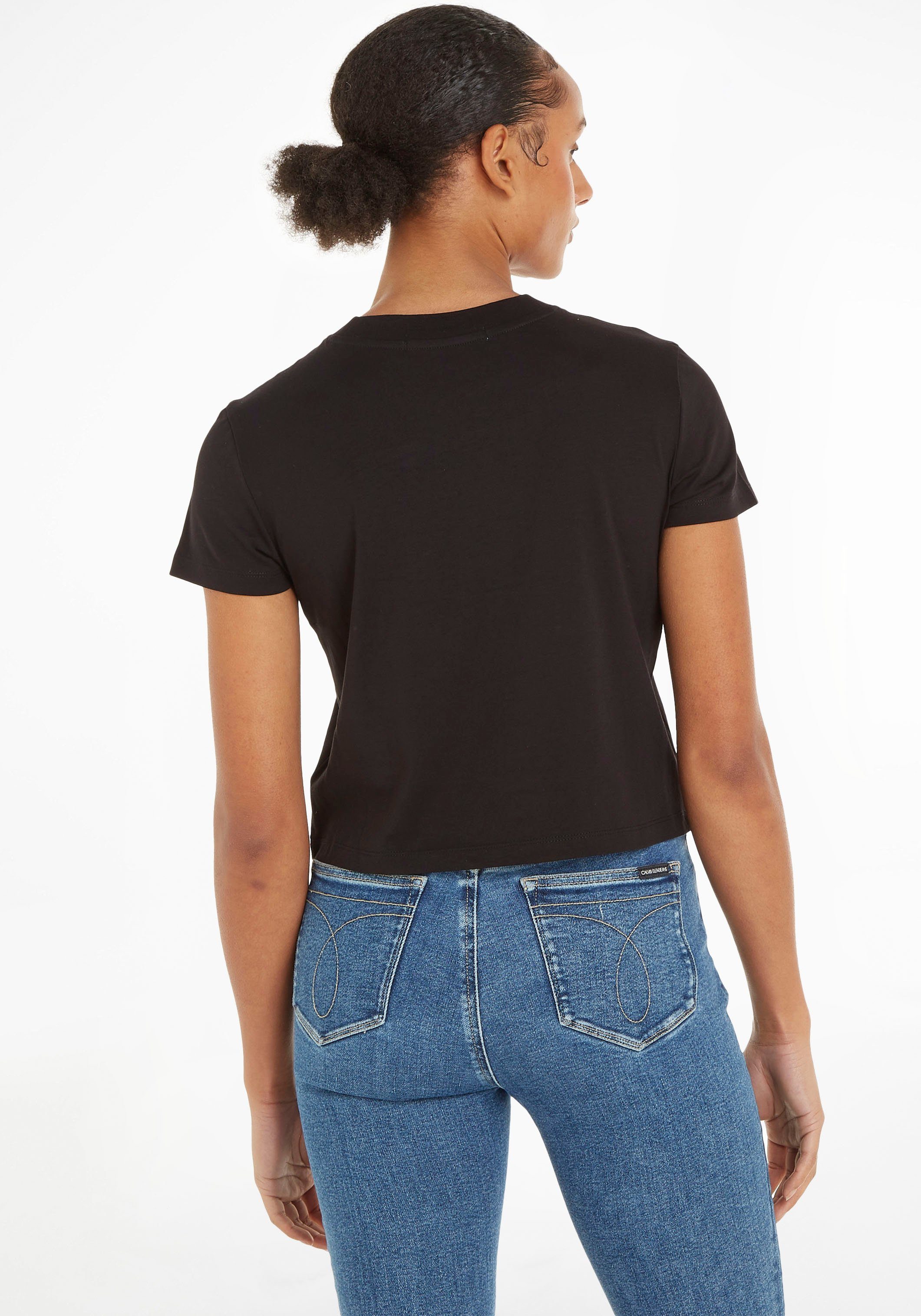 Black Klein VARSITY T-Shirt BABY Ck TEE LOGO Calvin Jeans
