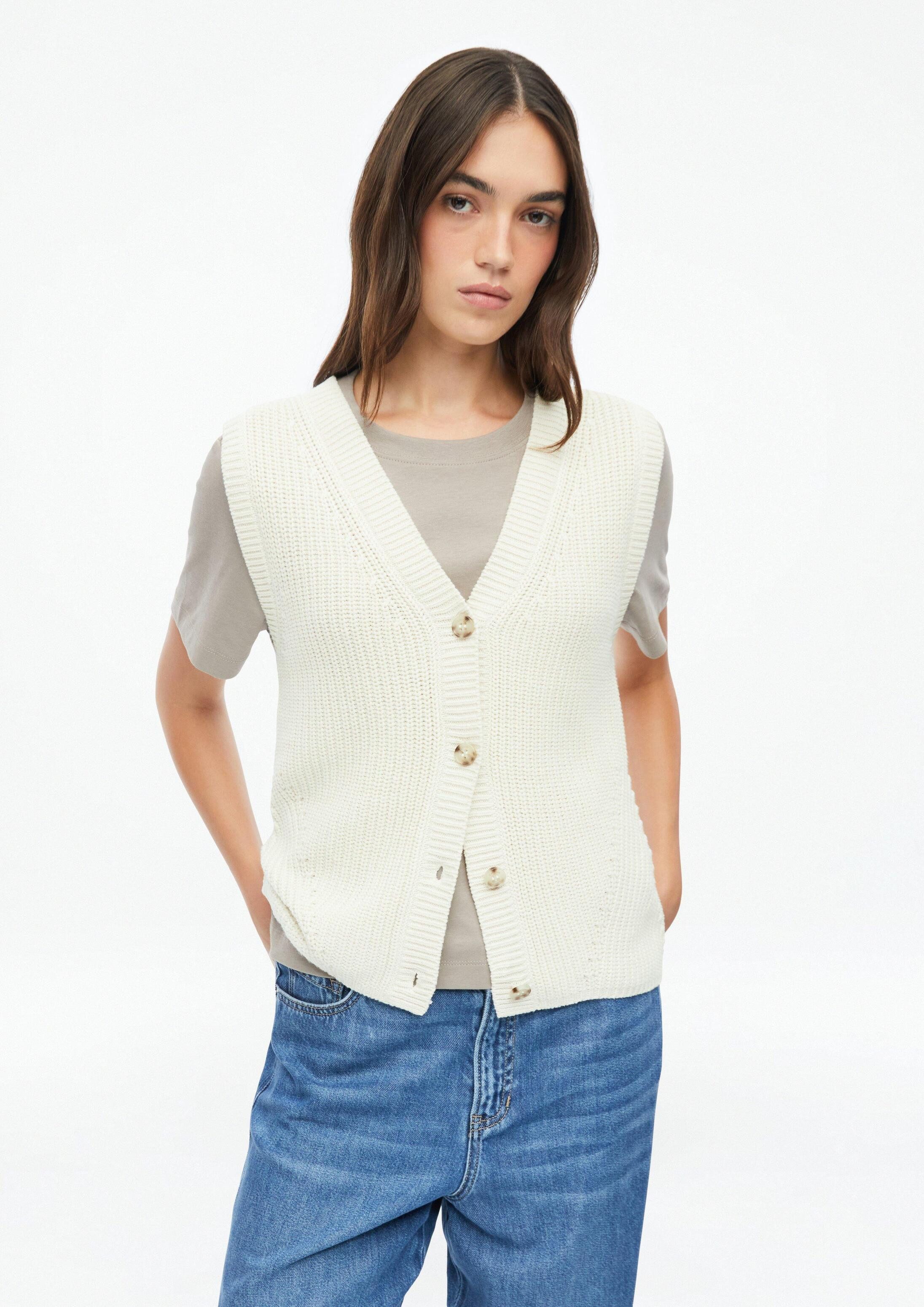 s.Oliver Funktionsweste Strickjacke Strickweste mit Struktur