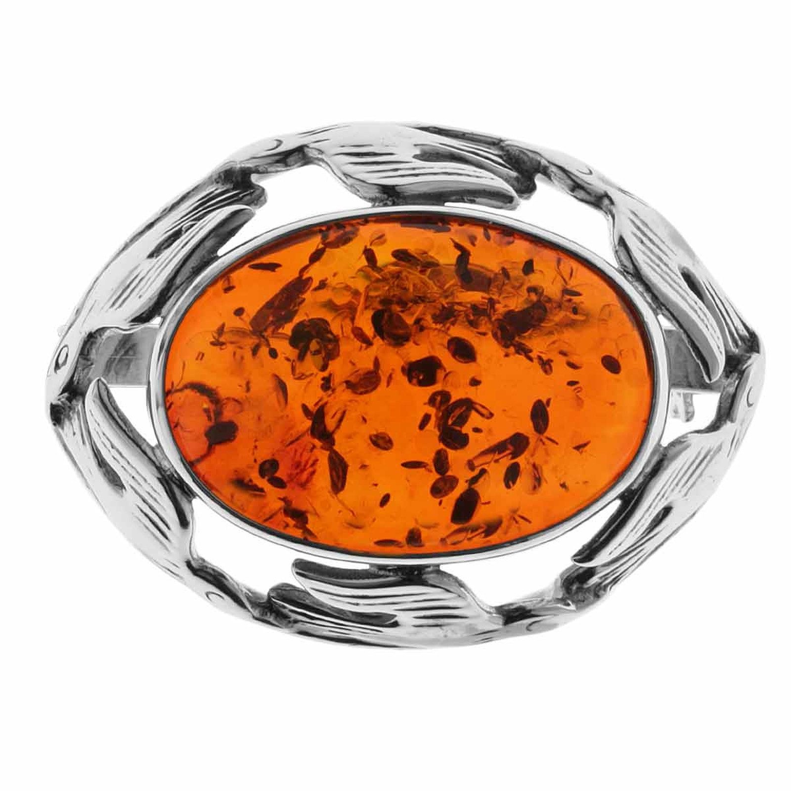 Brosche Ostsee-Schmuck Brosche Fischland 30x23 mm