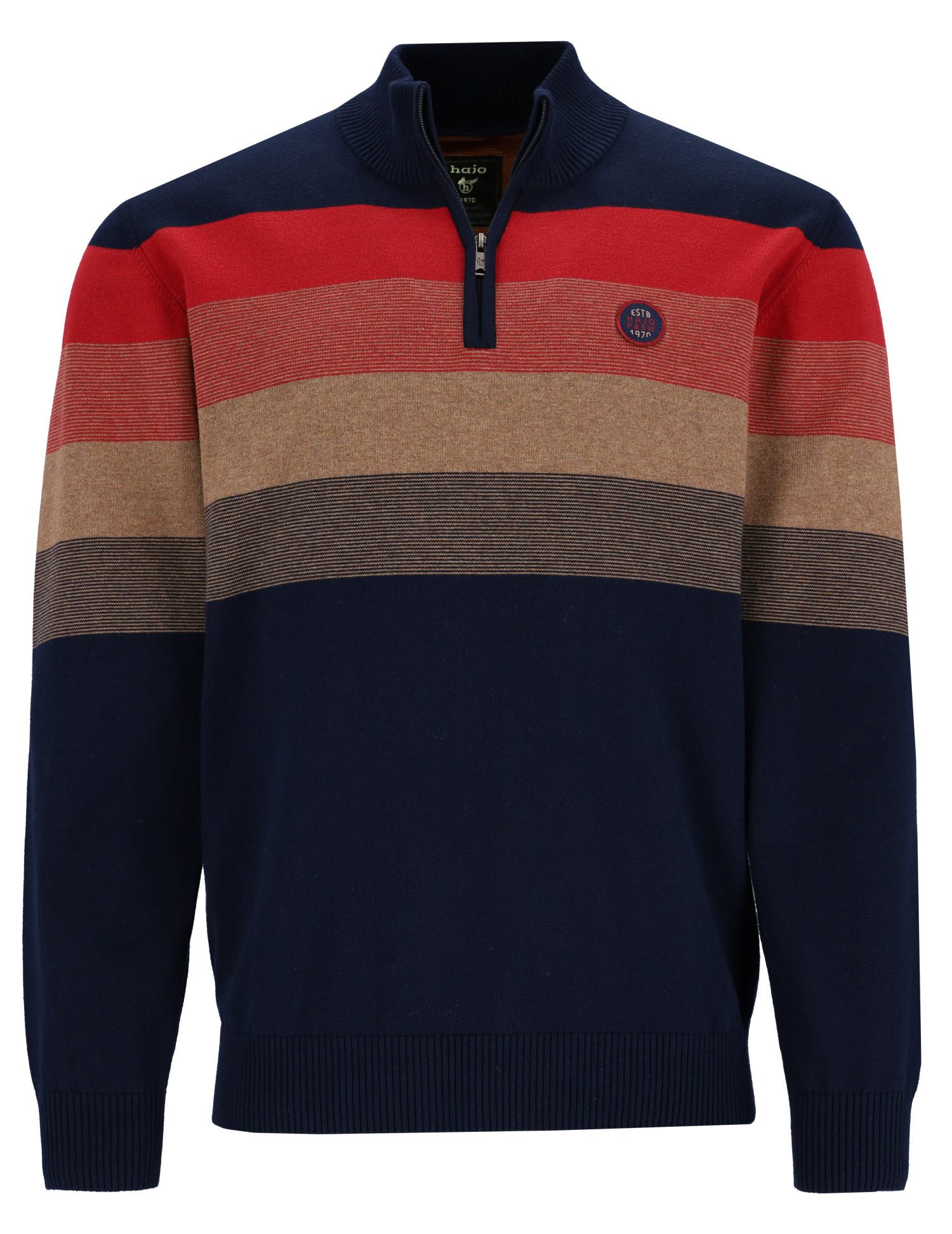 Hajo Stehkragenpullover Herren Pullover mit Troyer günstig online kaufen