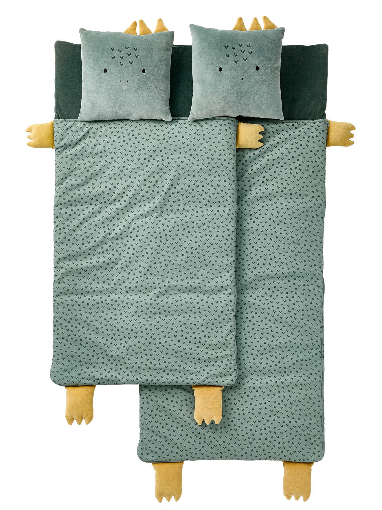 vertbaudet Kinderschlafsack Kinder Schlafsack-Set mit Kissen TIERE