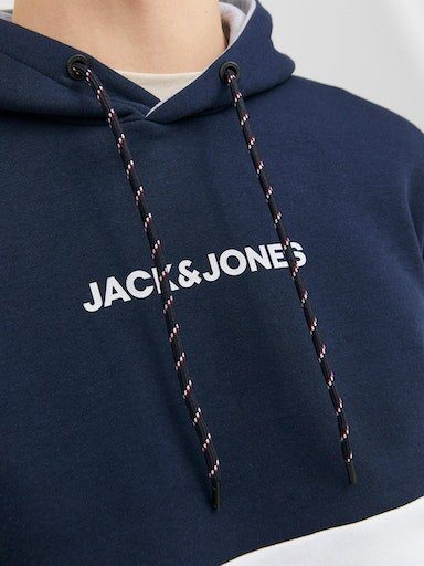 Jack Navy & BLOCKING NOOS Kapuzensweatshirt Blazer Jones HOOD JJEREID SWEAT