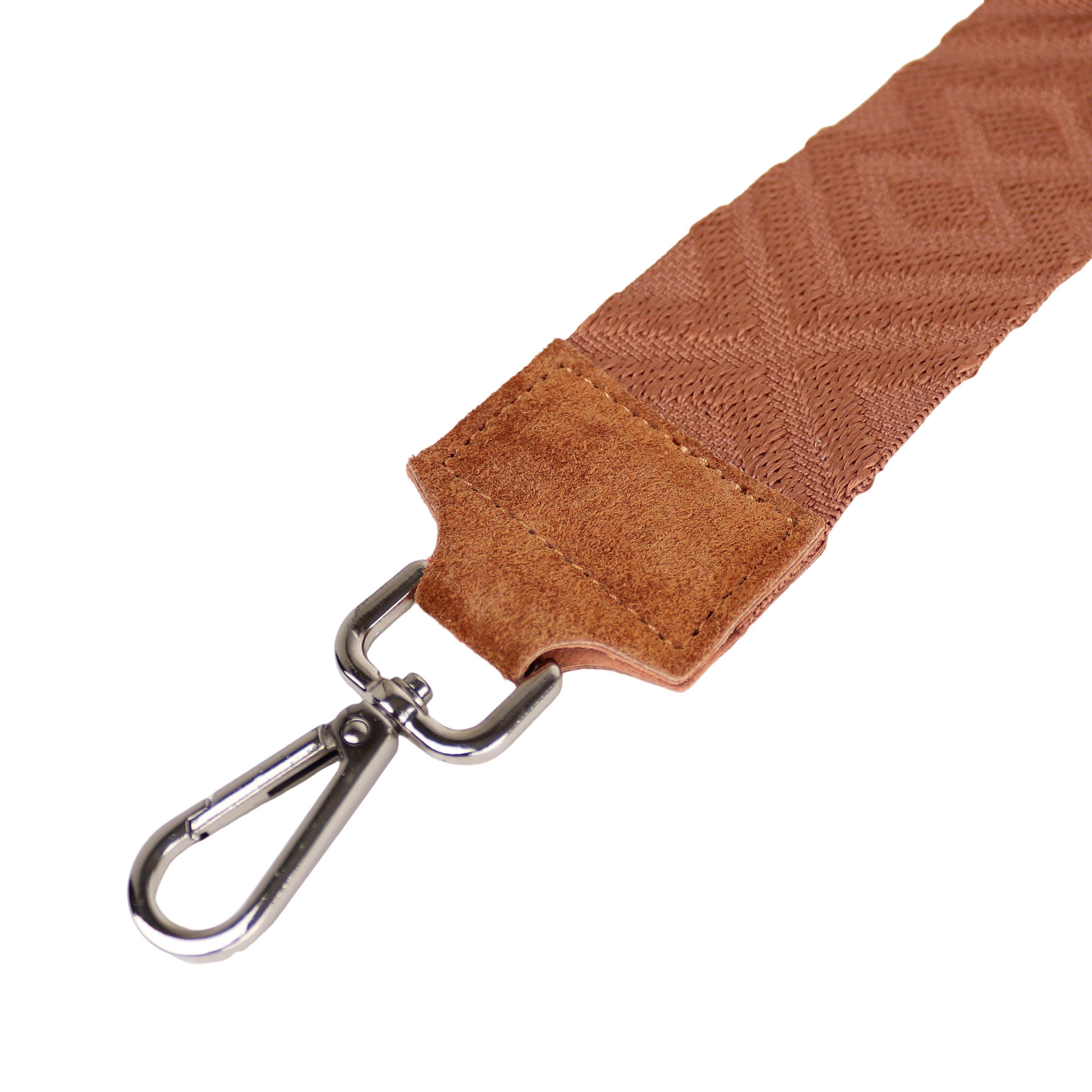 MIRROSI Schulterriemen Made in Italy aus Echtleder Schultergurt für Tasche zum Wechseln (passt perfekt für die Taschen aus Veloursleder) 5cm Breit Bohemian Style, Lederbesatz aus Wildleder