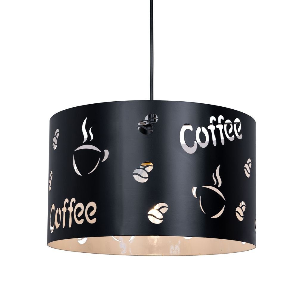 Hänge Deckenleuchte, Metall Leuchtmittel Küche Design schwarz Esszimmer Leuchte Coffee inklusive, nicht WOFI Pendel