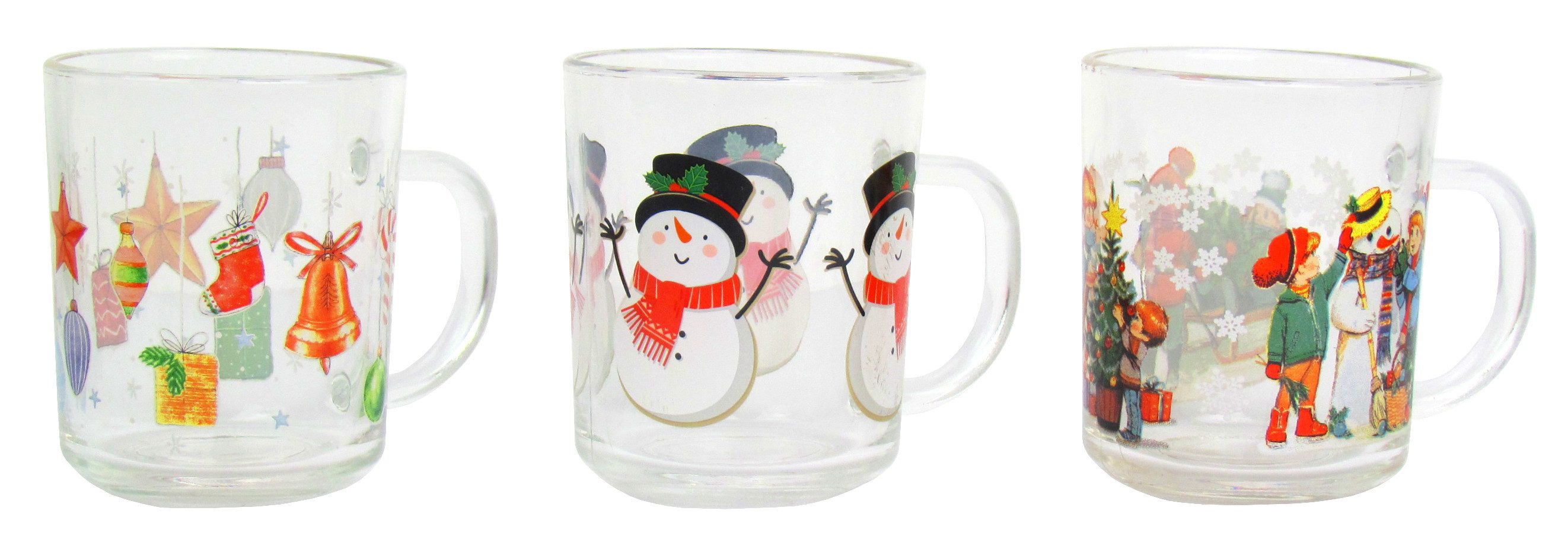 Jean Products Gläser-Set Kinderpunschgläser Teegläser Glühweingläser 200ml, im weihnachtlichen Design