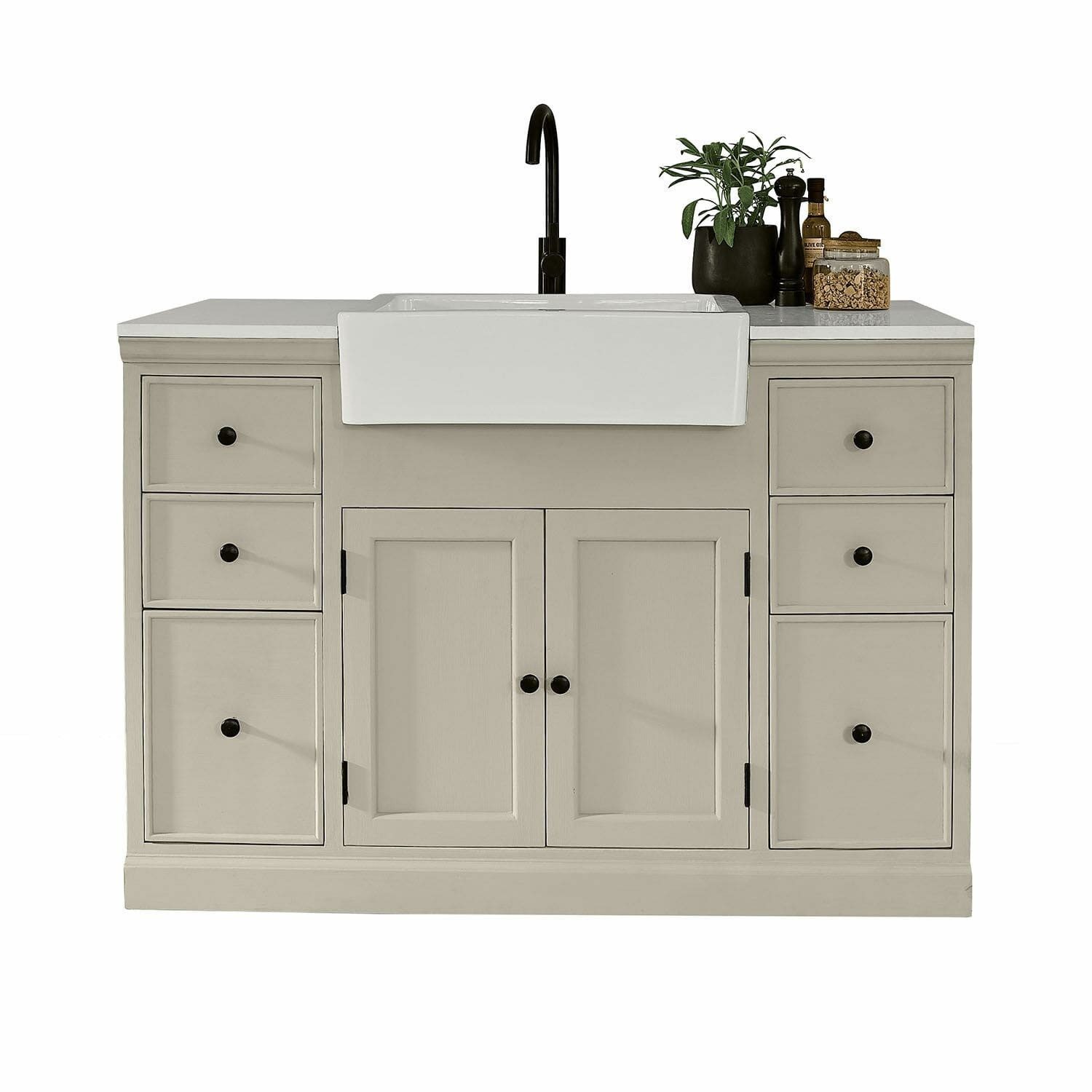 Mirabeau Spülenschrank Spülenschrank Orlévine grau