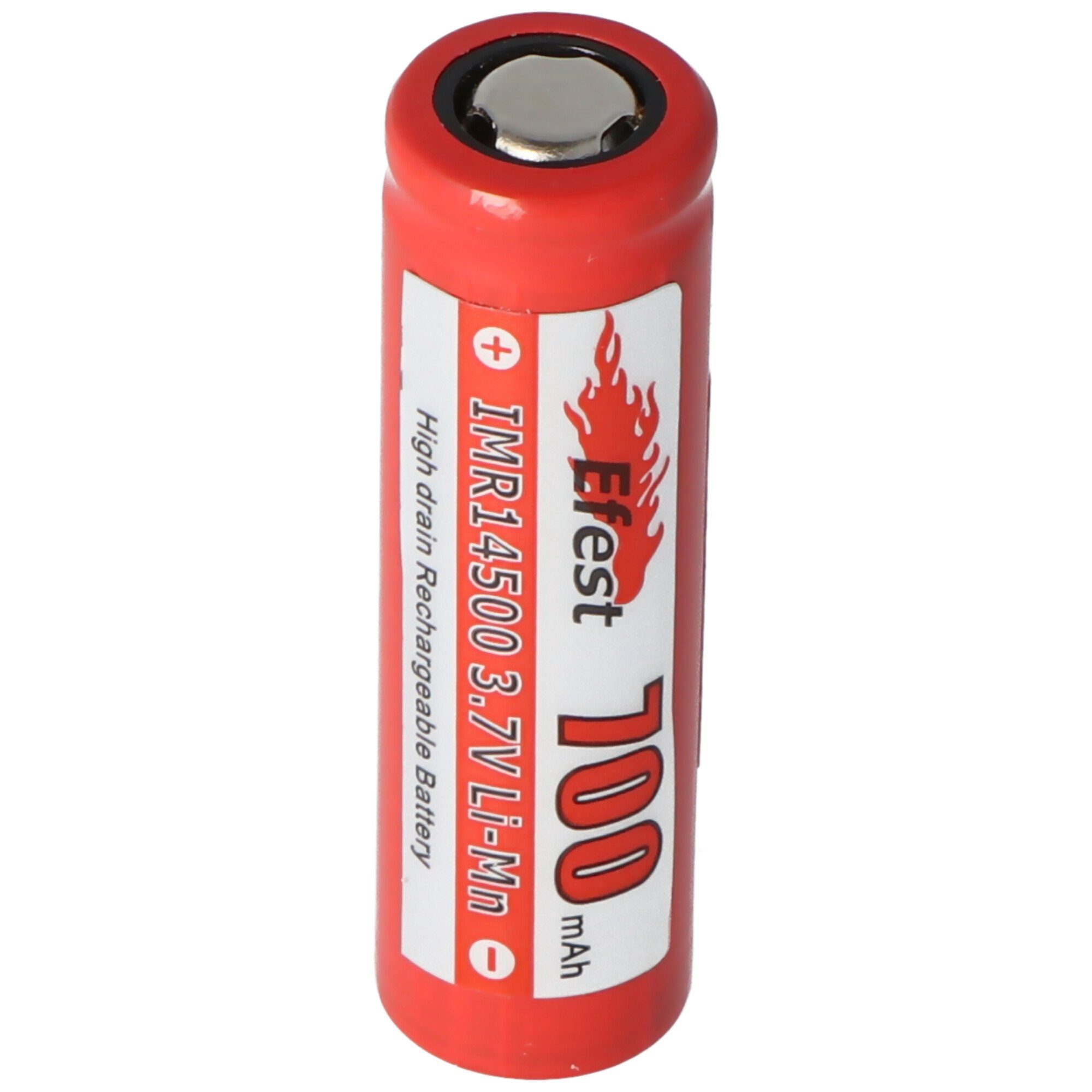 Efest IMR 14500 V1 - 700mAh 3,7V ungesicherter Li-Ion-Akku 50,1x14,15 Akku