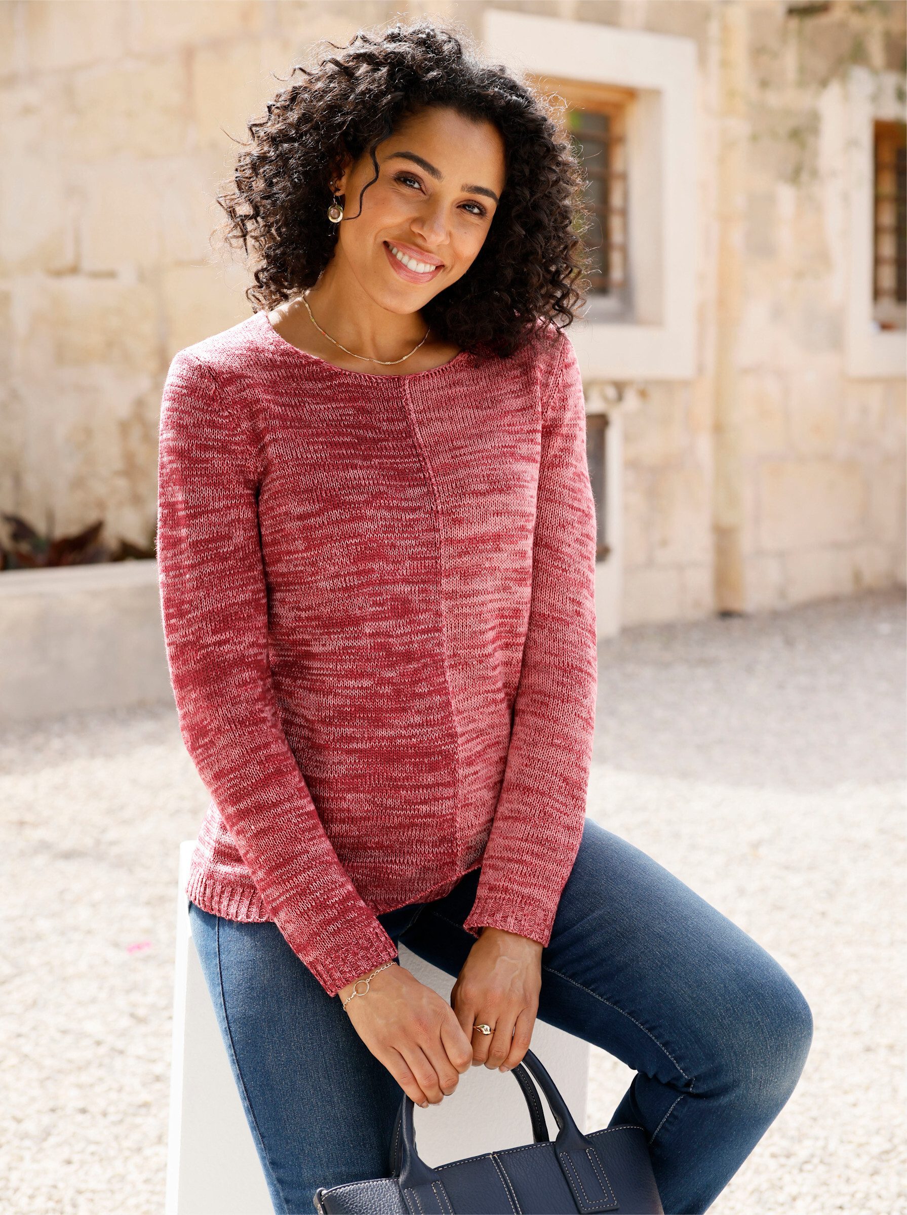 Sieh an! Strickpullover Langarm-Pullover günstig online kaufen