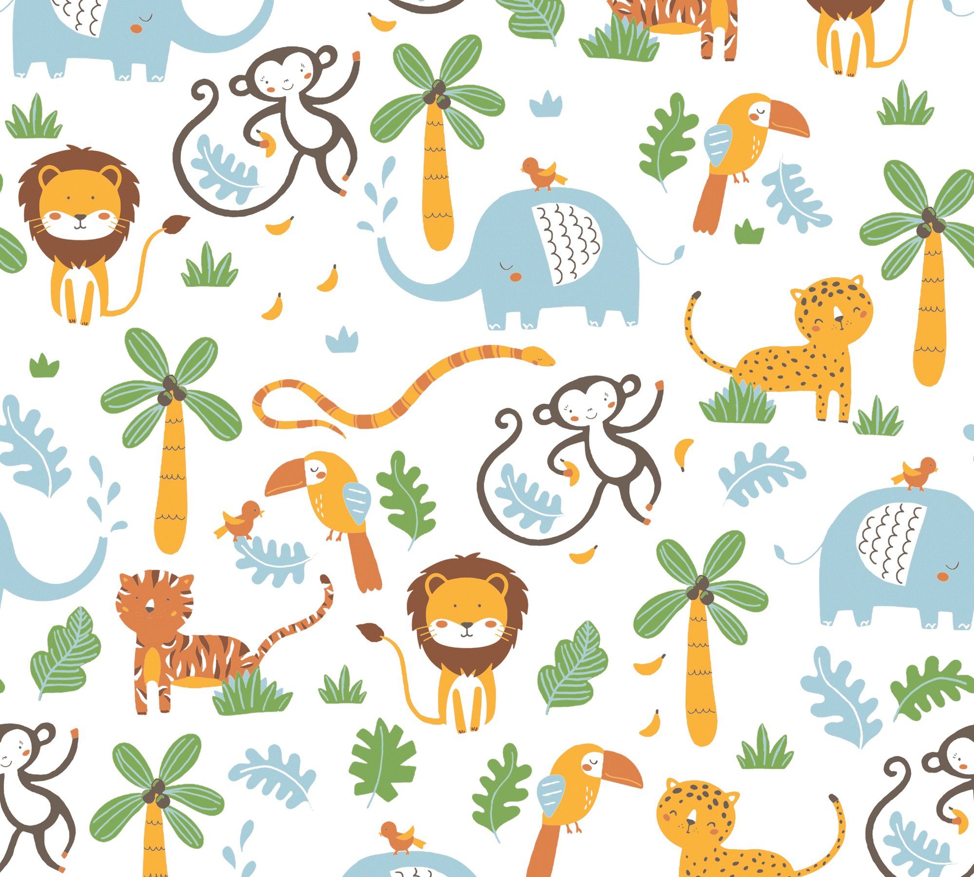 A.S. Création Vliestapete Little Love, glatt, abstrakt, naturalistisch, Motiv, Kindertapete Tapete Dschungel Tapeten Kinderzimmer Schlafzimmer Design