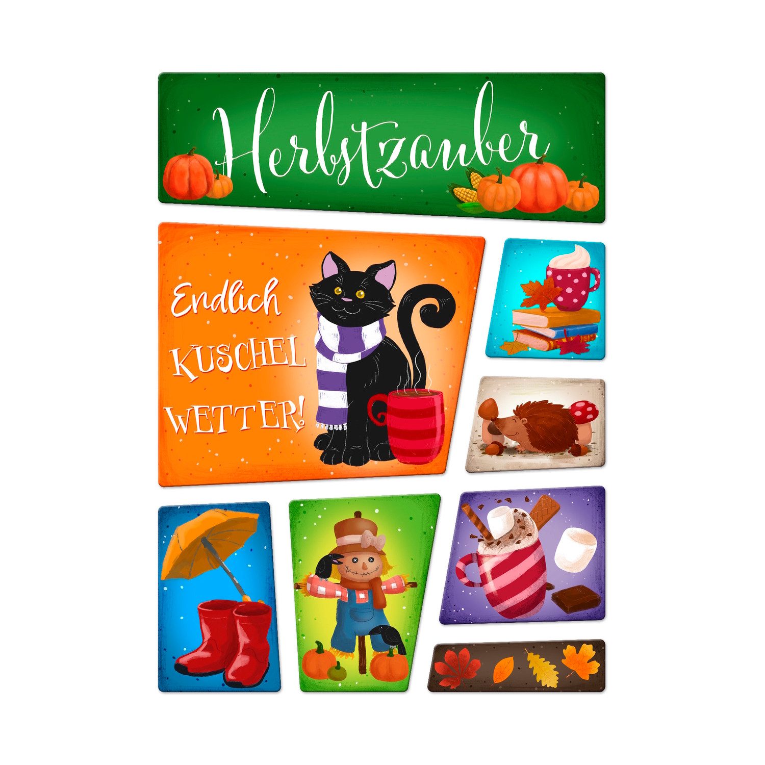 speecheese Magnet Herbstzauber Kühlschrankmagnete im 8er Set