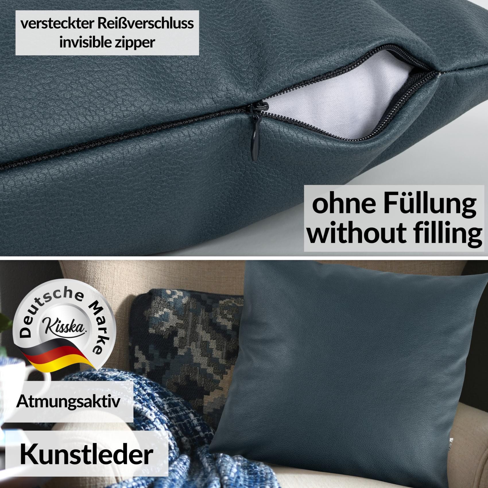Kisska Dekokissen Kissenhülle KUMO atmungsaktive Kunstleder günstig online kaufen