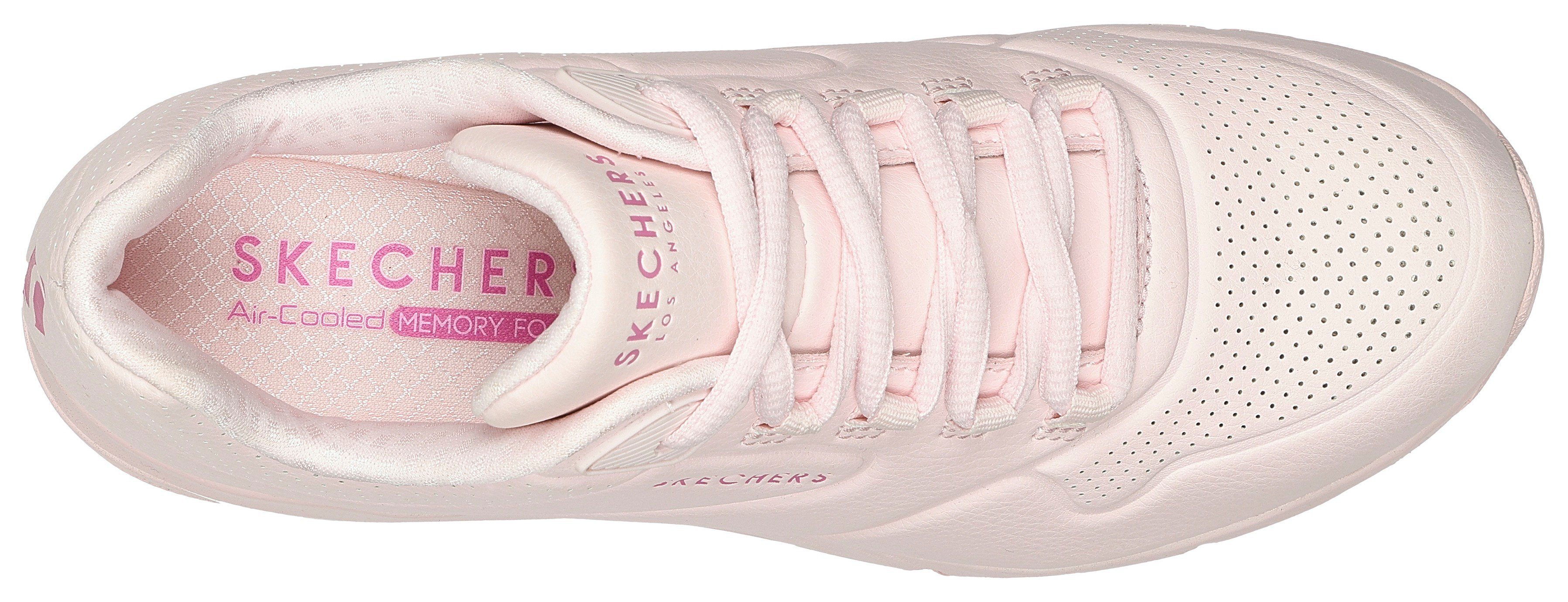 UNO rosé Skechers in zarten 2 Pastellfarben Sneaker