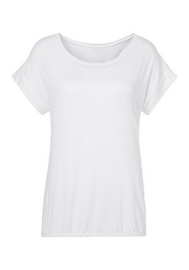 Vivance T-Shirt (2-tlg., 2er-Pack) mit elastischem Saumabschluss