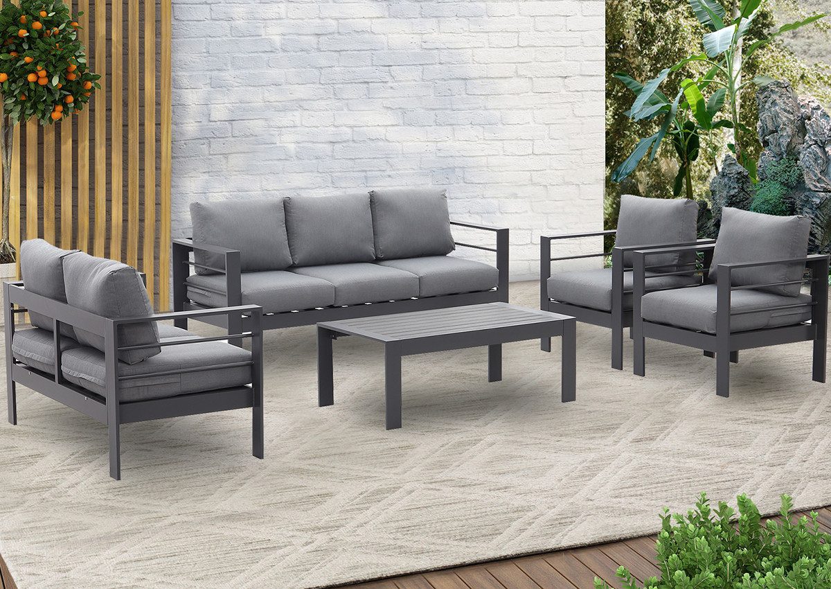 MeXo Gartenlounge-Set Terrassenmöbel Set 6-7 Personen günstig online kaufen