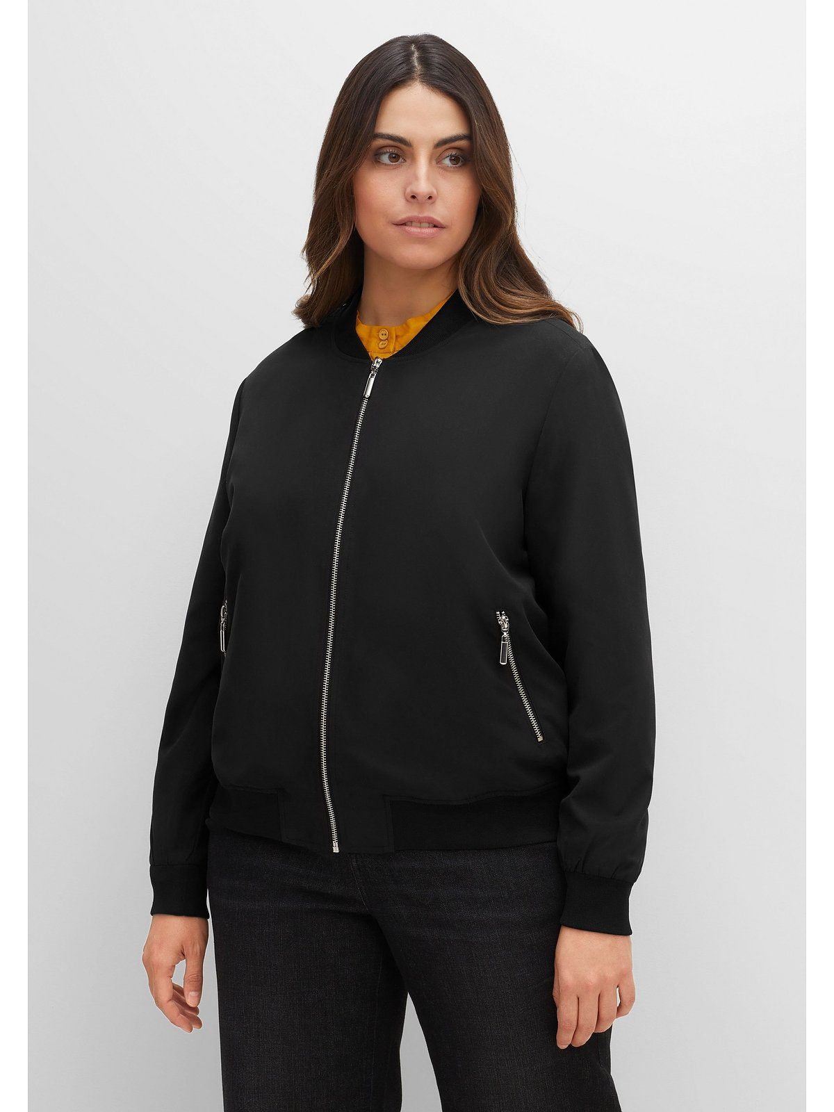 Sheego Blouson Große Größen mit Rippbündchen günstig online kaufen