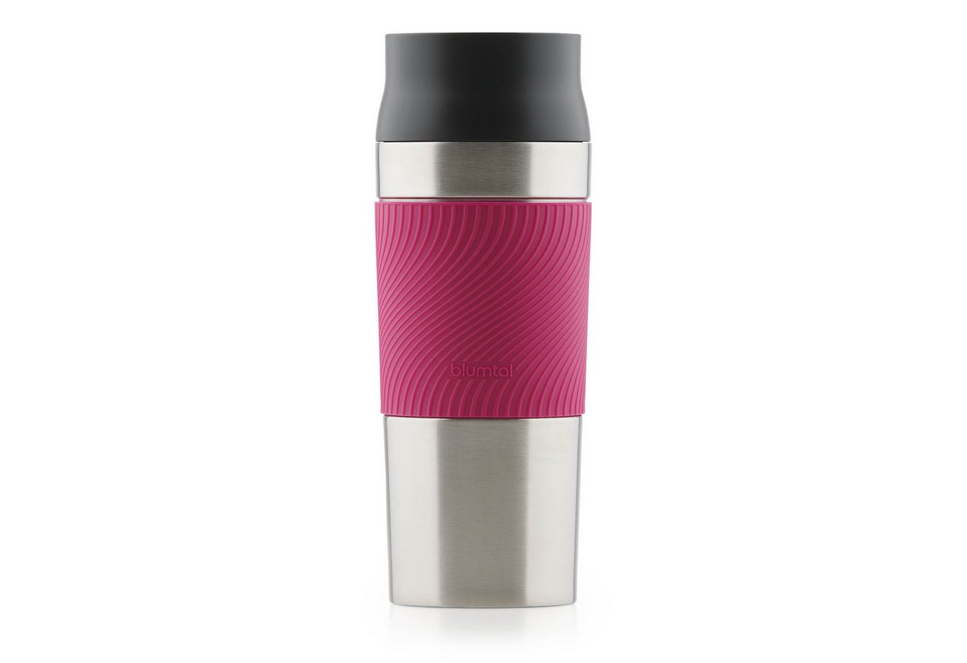Blumtal Isolierflasche Thermobecher Classic aus Edelstahl - auslaufsicher Becher to go, hält 4h heiß/ 8h kalt, 360° Trinköffnung, Easy Quick-Press-Verschluss