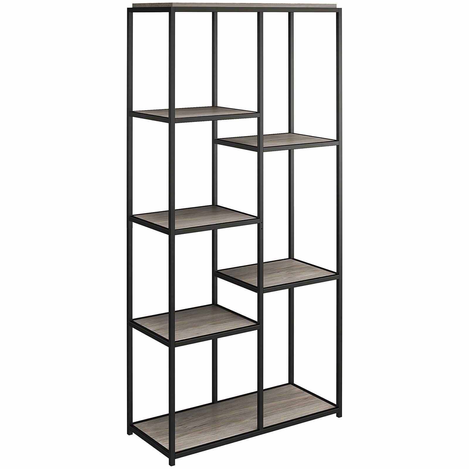 loft24 Standregal Quinn, Bücherregal, Dekoregal, 6 offene Fächer, Höhe 180 cm