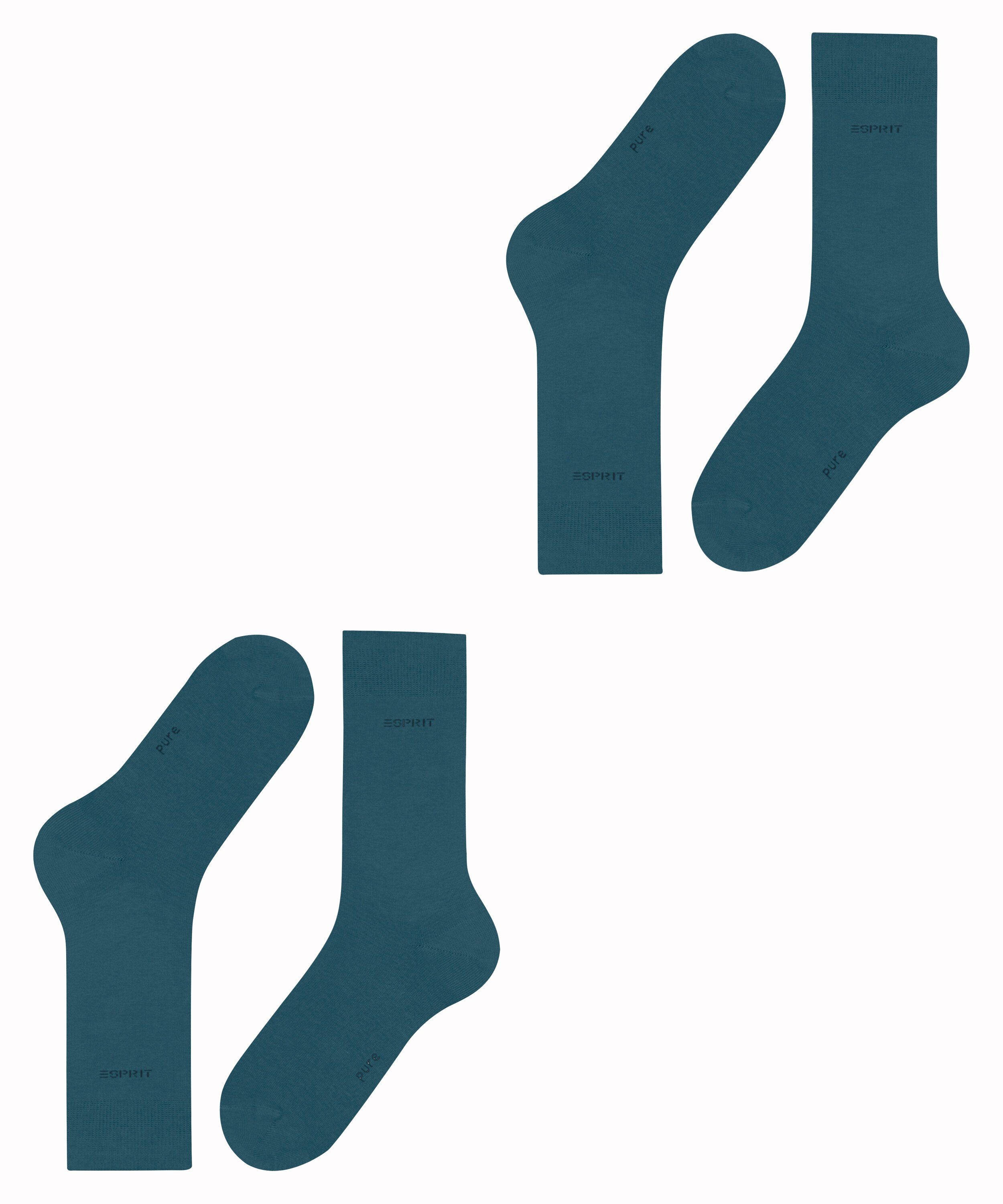 Esprit Socken Basic Uni 2-Pack Socken mit hohem Baumwollanteil (2-Paar) mit hohem Baumwollanteil