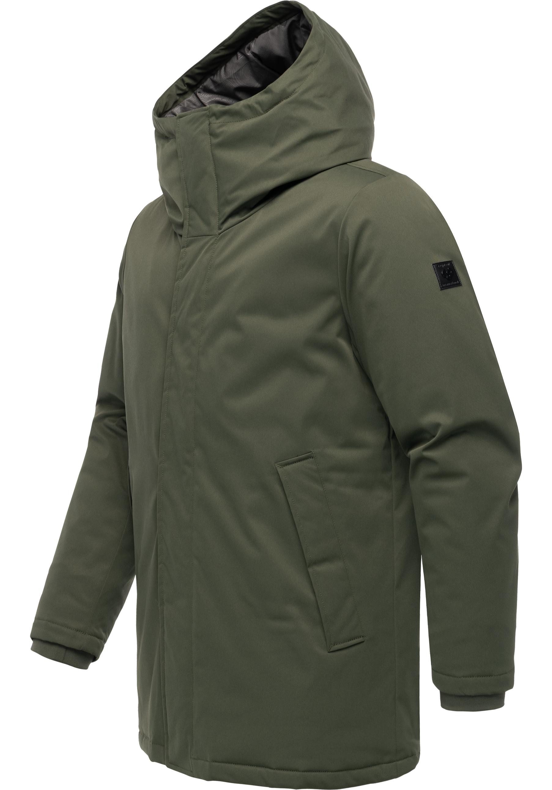 Ragwear Kurzmantel Parcan Twill YOUMODO wasserdichter Herren Winterparka