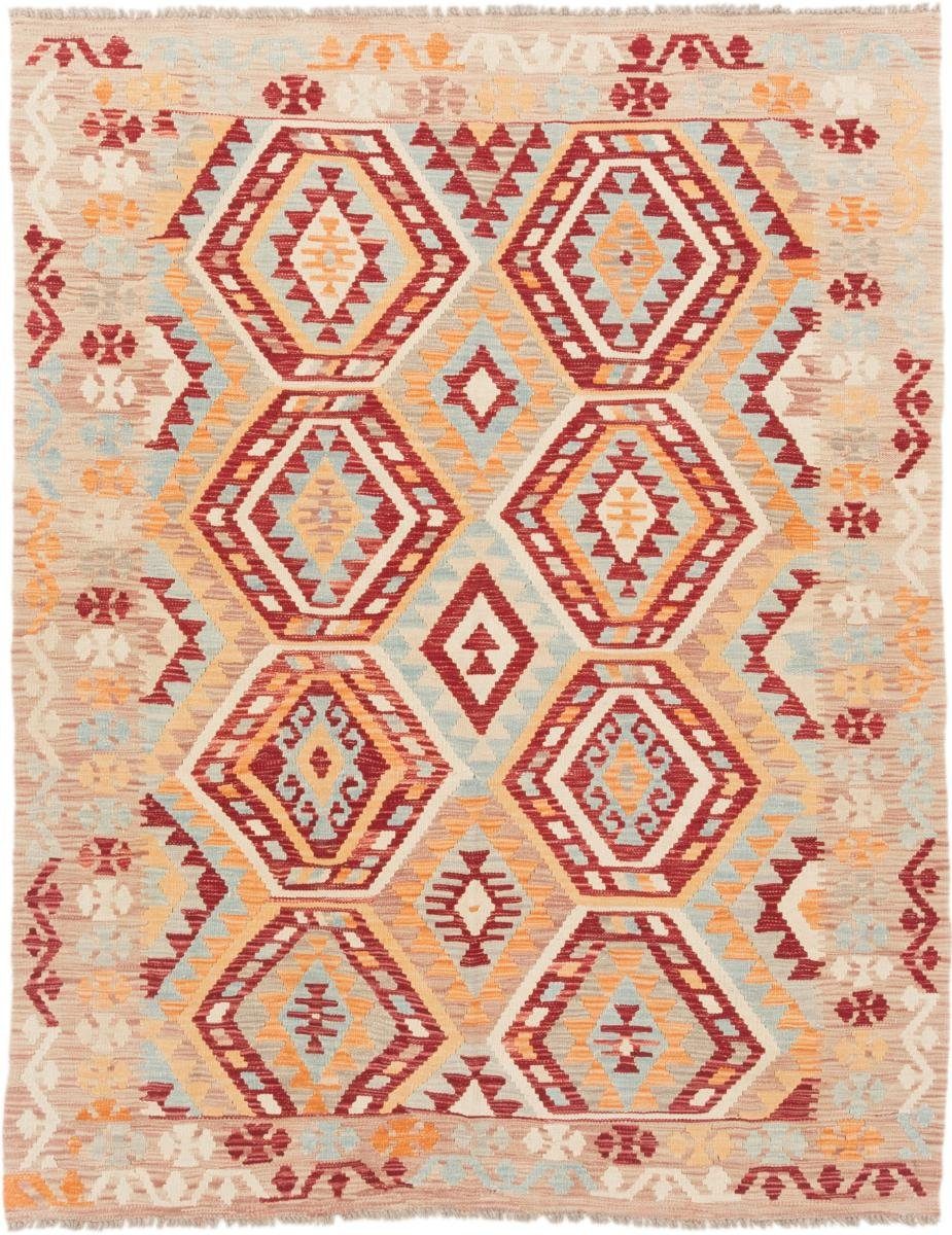 Orientteppich Kelim Afghan 162x204 Handgewebter Orientteppich, Nain Trading, rechteckig, Höhe: 3 mm