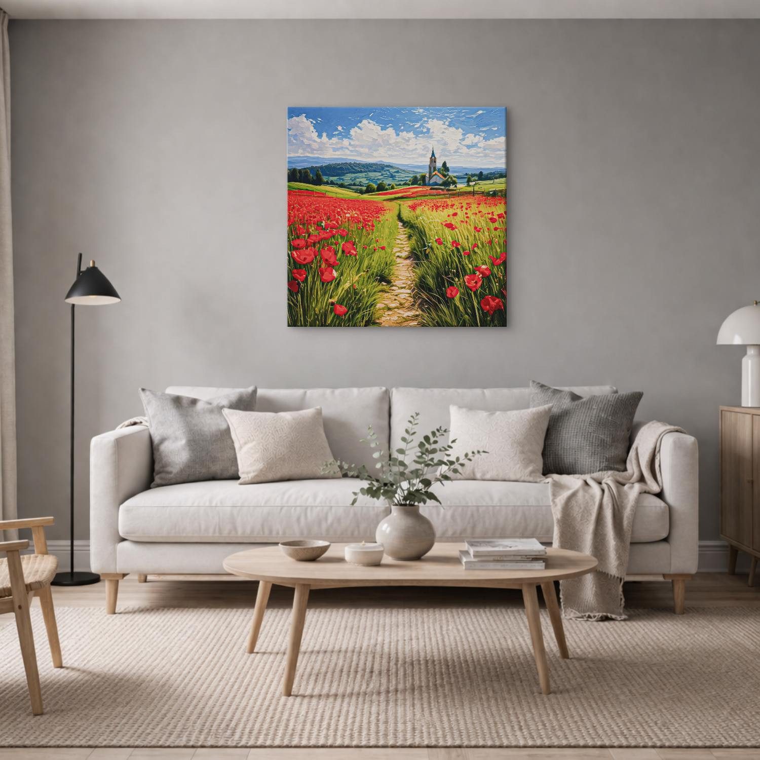 M MERCEO Leinwand Künstlerleinwand 80x80cm 2er Set - Weiße Leinwand zum Bemalen, 2er-Set Leinwand 80x80cm (zum Bemalen, Baumwolle, Keilrahmen, 280g/m) – Bild 5 von 5