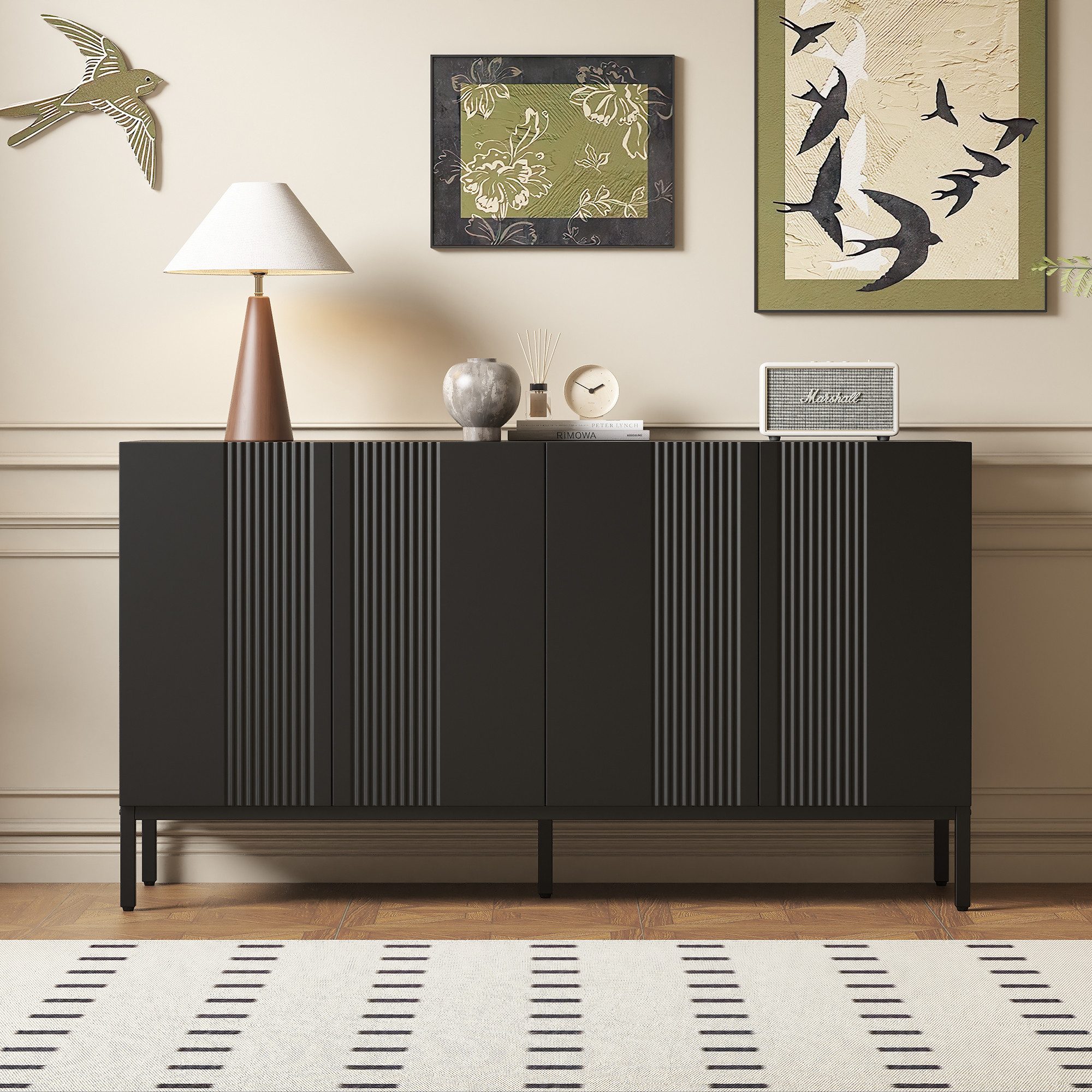 SOFTWEARY Sideboard Breite 145 cm (145/41,5/80 günstig online kaufen