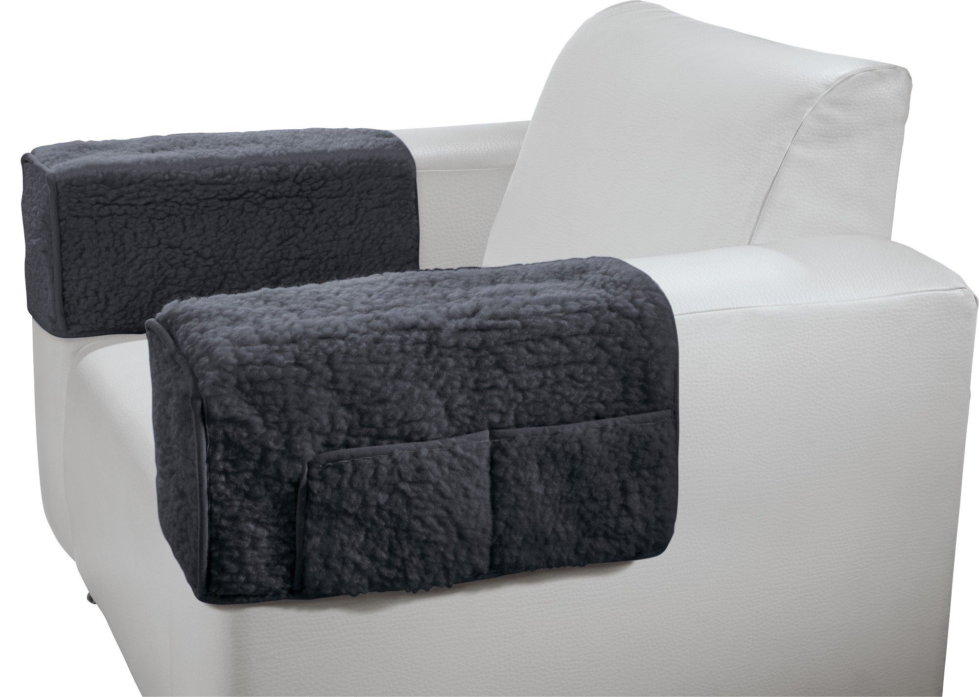 Erwin Müller Sesselschoner Armlehnenschoner 2er-Pack, Schurwolle Uni