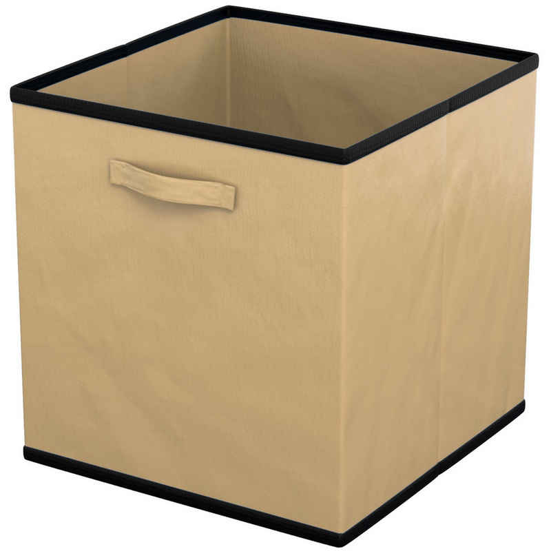 Intirilife Aufbewahrungsbox (6 St), Faltbare Aufbewahrungsbox ohne Deckel - Beige