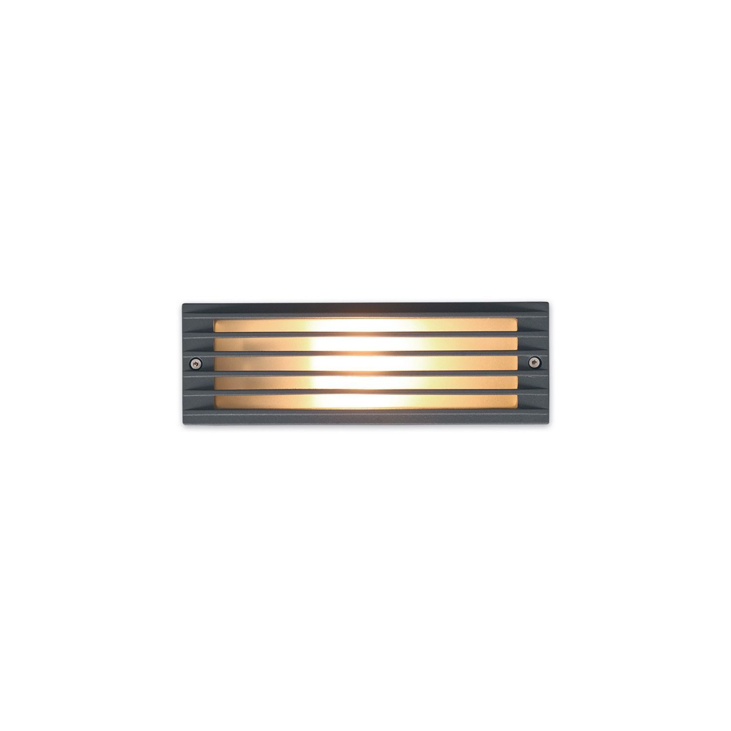 Licht-Erlebnisse Einbauleuchte JAREDO, ohne Leuchtmittel, Glas Aluminium IP65 Graphit E27 eckig Industrie Design