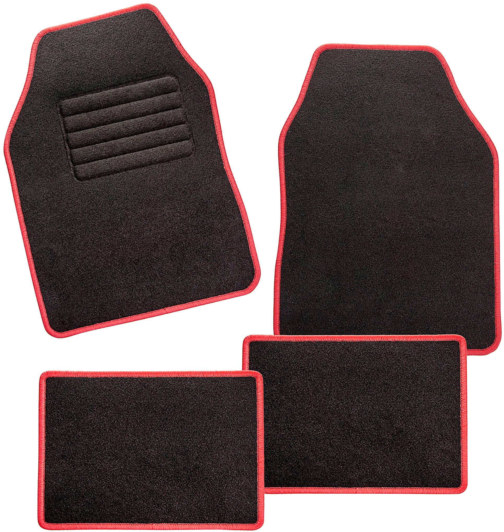 CarFashion Universal-Fußmatten Auto-Textilfußmatten Set Misano, Velours Optik (4 St), universal passend Kombi/PKW, universal passend, mit Glanzgarn, wasserabweisend, rutschsicher