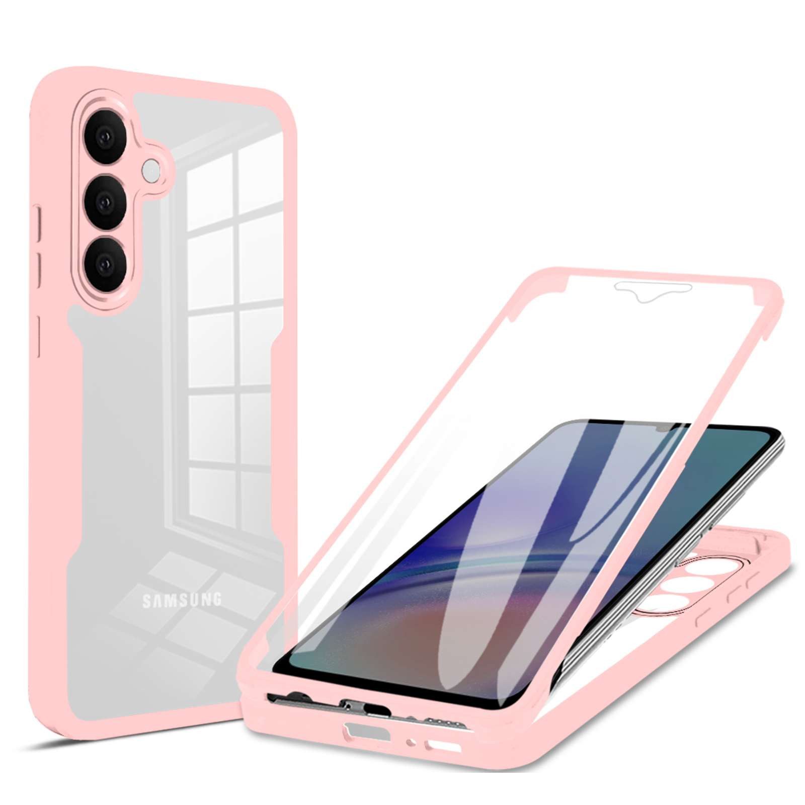 betterfon Handyhülle für Samsung Galaxy S25 FE 2-teiliges 360° TPU Schutzcase, Vollschutz Case mit integriertem Displayschutz und klarer Sicht