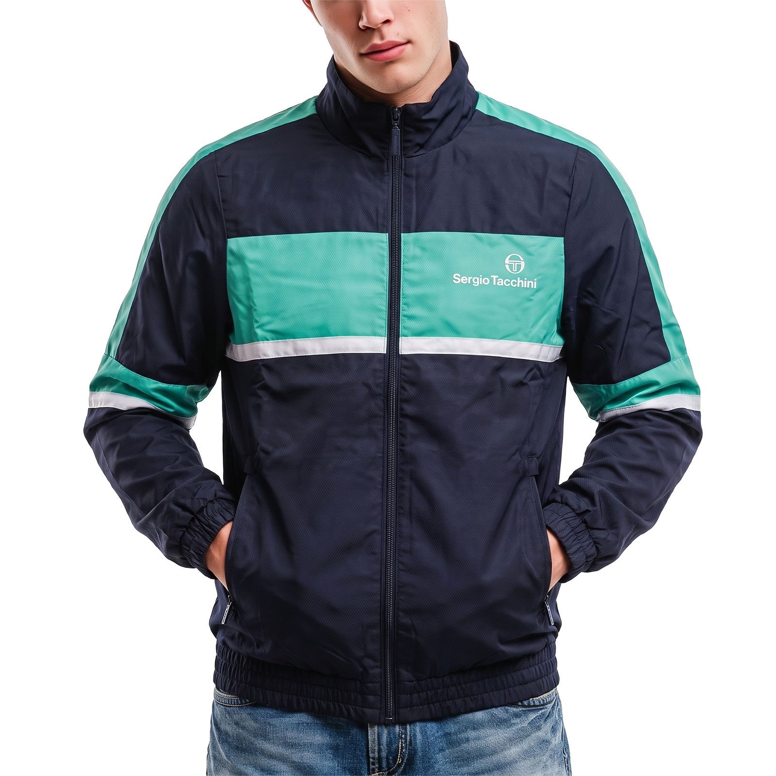 Sergio Tacchini Trainingsanzug Trainingsanzug Sergio Tacchini Nustrat (2-tlg., Jacke und Hose), Mit Kontrastdetails