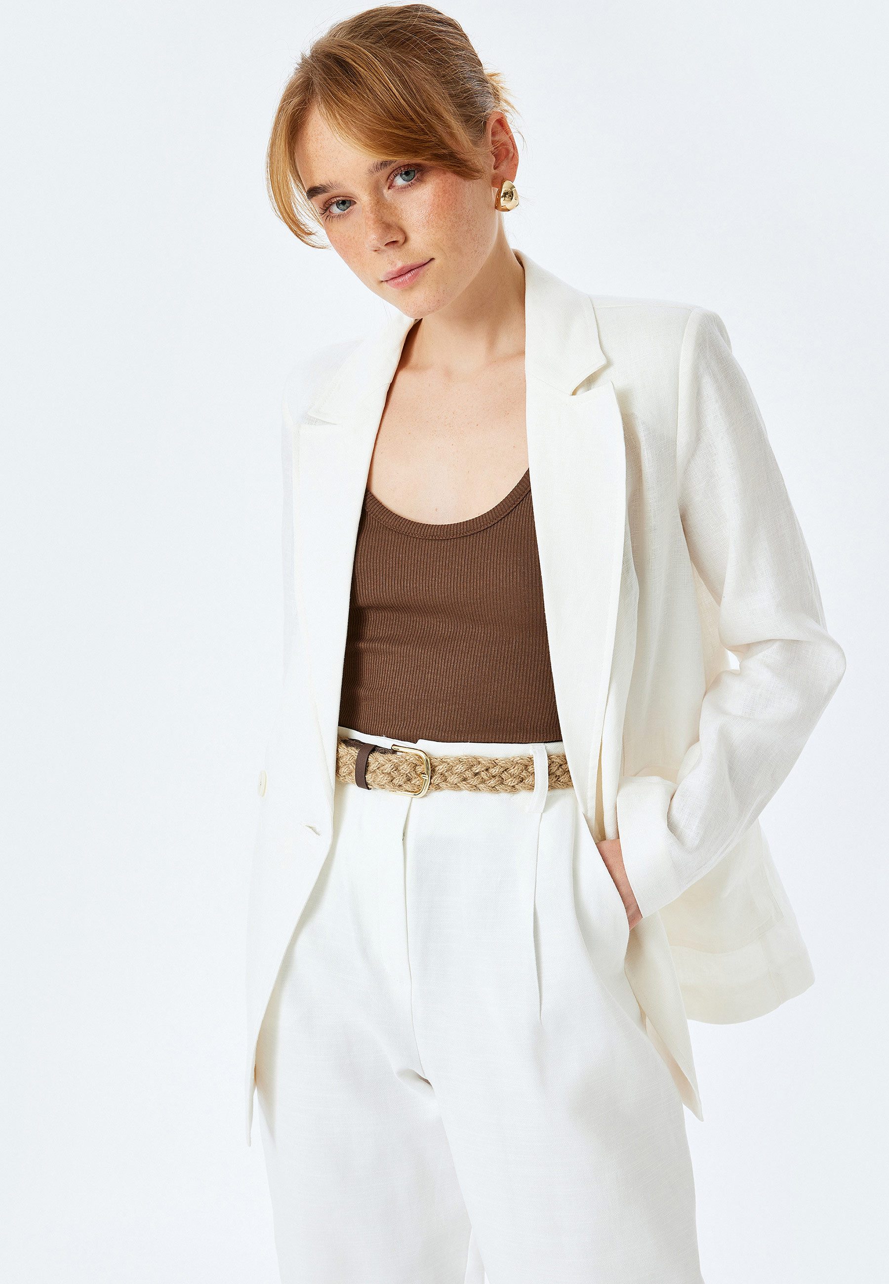 Koton Куртки блейзер Oversize Leinen Куртки блейзер