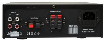 E-Lektron EL2-BT Audioverstärker (Anzahl Kanäle: 2, 25,00 W, Class-D, FM-Radio, Bluetooth-Empfänger, USB/SD, Karaoke-fähig)