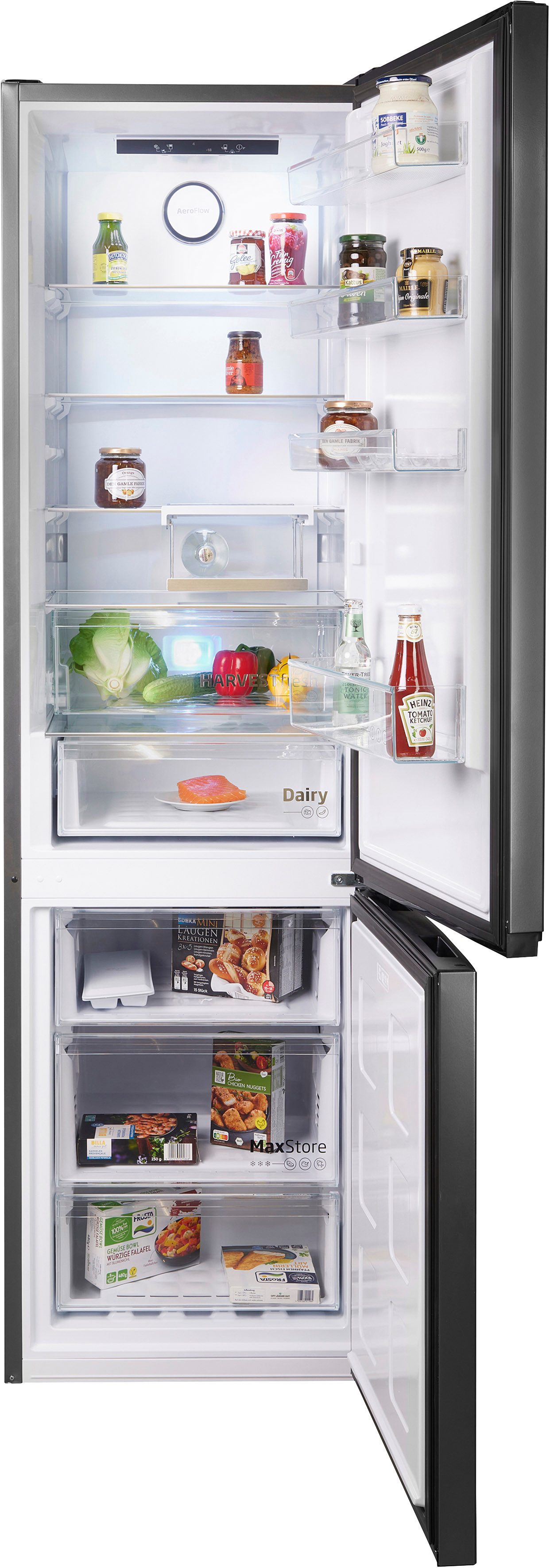BEKO Kühl-/Gefrierkombination B7RCNA408HG 7524820051, 203,5 cm hoch, 59,5 cm breit, HarvestFresh