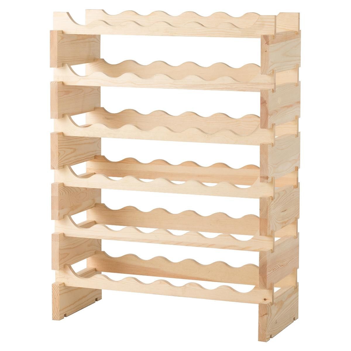 KOMFOTTEU Weinregal Flaschenregal, mit 6 Ebenen für 36 Flaschen, 63,2 x 28 x 85,5 cm