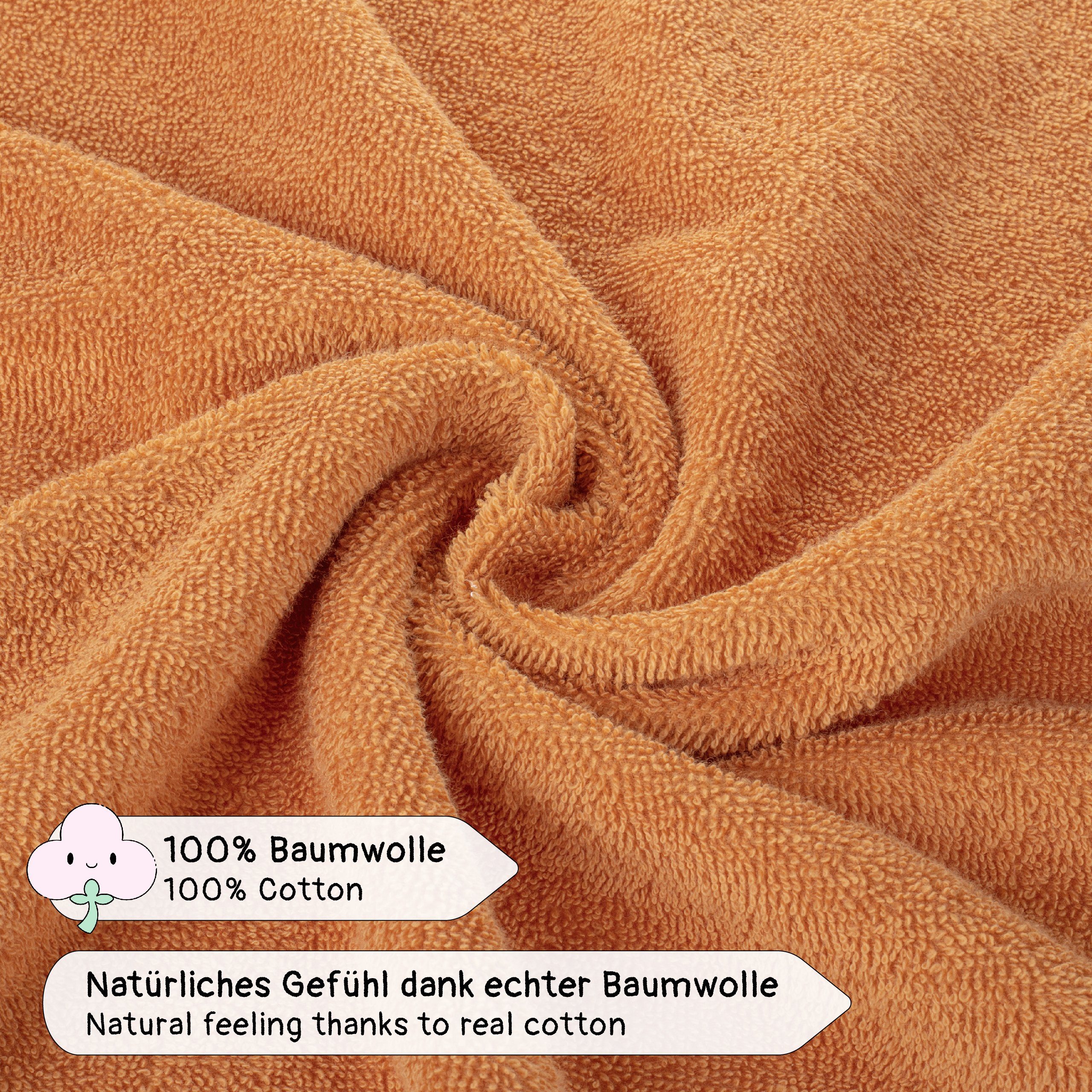 Corimori Badetuch Baby Kapuzenbadetuch mit Grußkarte, Geschenk-Set, Baumwolle (1-St)