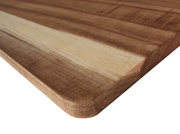 Meinposten Schneidebrett Küchenbrett Holz Akazie Brett Schneidbrett Akazienholz 36 x 24 cm, Massives Akazienholz, (1-St), für Lebensmittel geeignet und beidseitig verwendbar.