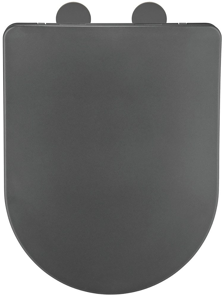 WENKO WC-Sitz Modell Galati, Toilettensitz aus Duroplast, ultraflach, D-Form, mit Absenkautomatik