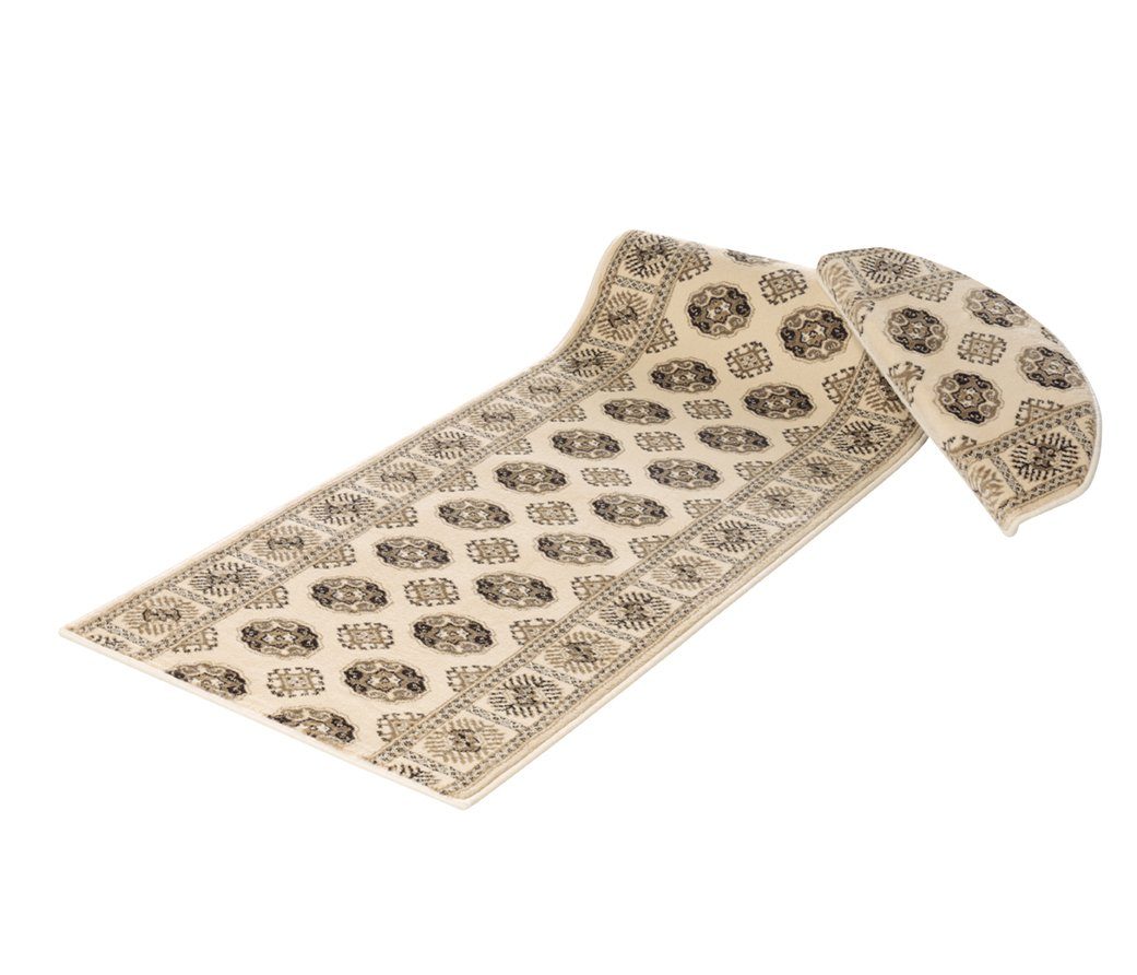 Peyer Syntex Läufer Teppichläufer classic Design, beige, Höhe: 13 mm, Bordüre orientalisch geblümt floral Buchara Design Garderobe, Diele