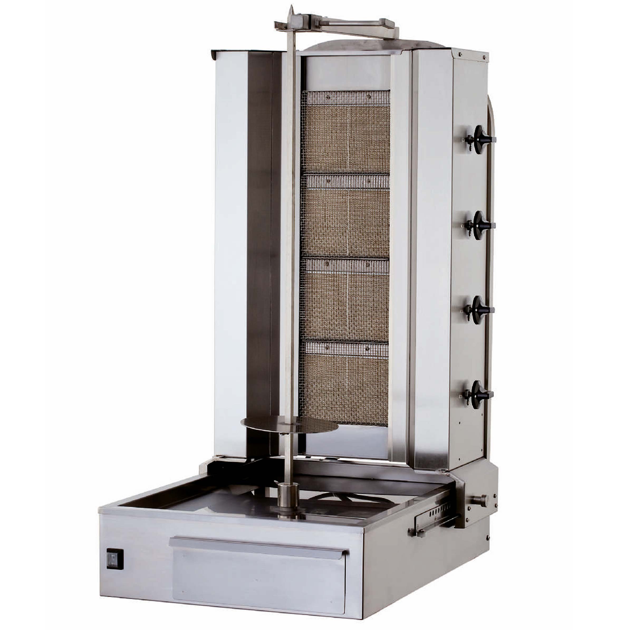 Gastronics Dönergrill Dönergrill / Gyrosgrill 4 Brenner unten Motor