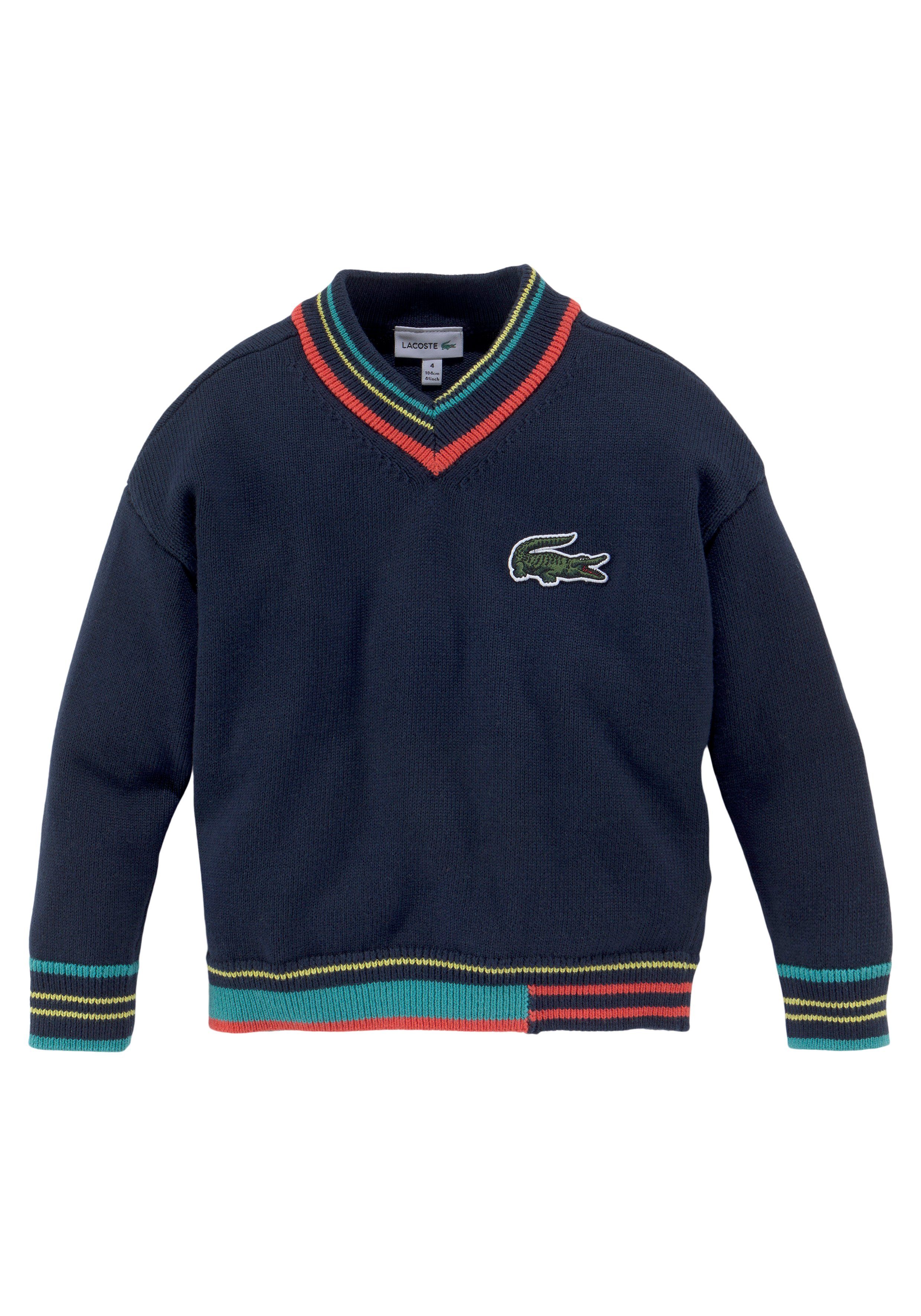 mehrfarbigen Strickpullover Kinder MiniMe,mit Bündchen Lacoste Kids Junior