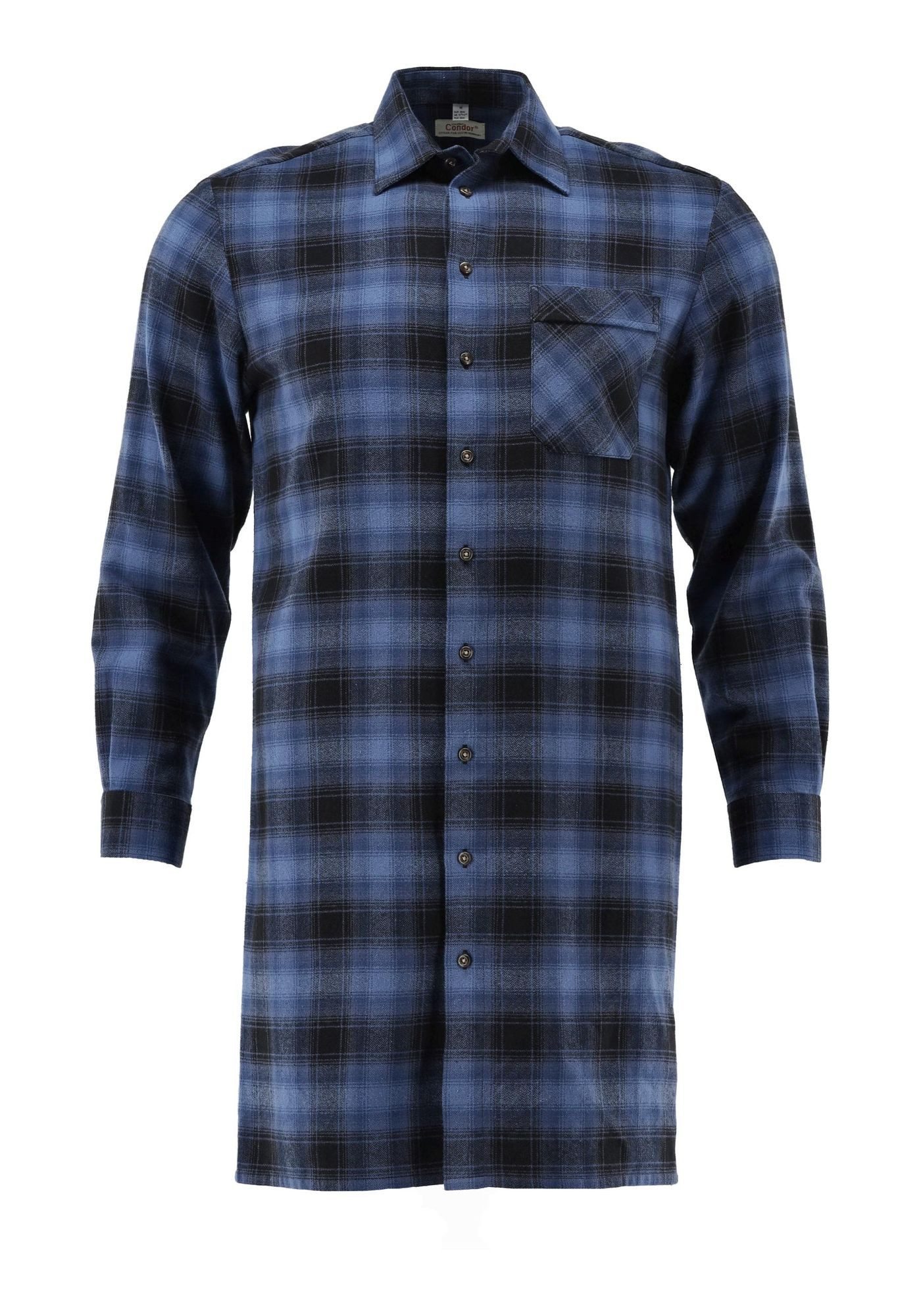 Condor Langarmhemd Ediqo Comfort Fit, Liegekragen, Brusttasche, 1/1-Arm