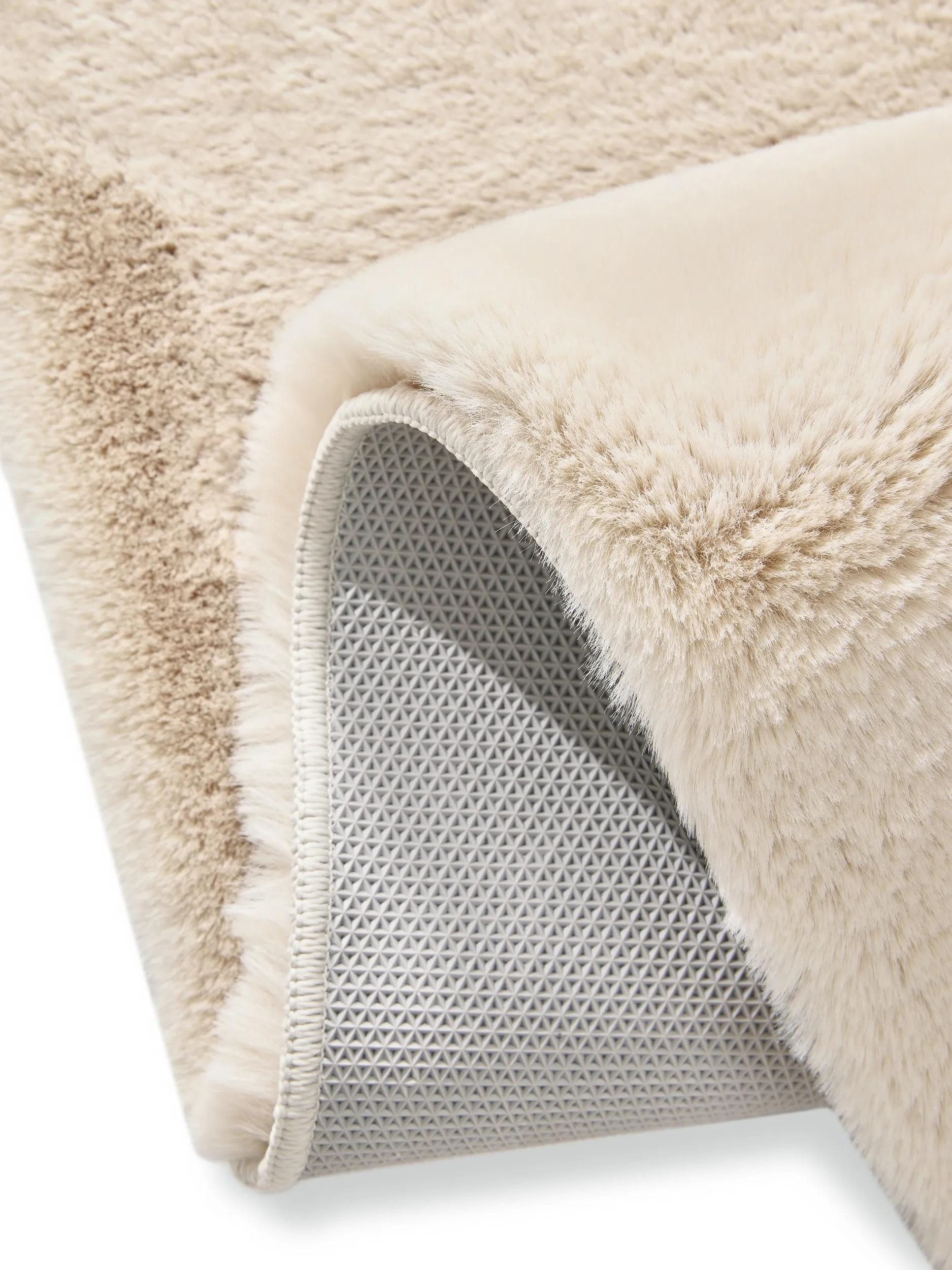 benuta Fellteppich Dave, rechteckig, Höhe: 21 mm, Teppich Wohnzimmer, Schlafzimmer, Esszimmer, Flur, Kunstfaser, Cozy
