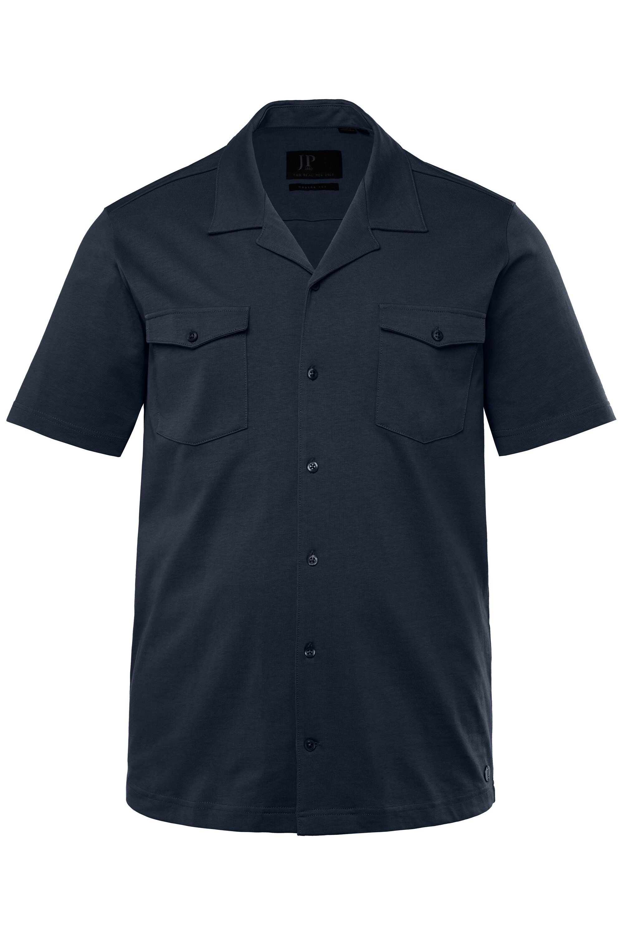JP1880 Kurzarmhemd JP1880 Jersey-Hemd Halbarm Cuba-Kragen günstig online kaufen