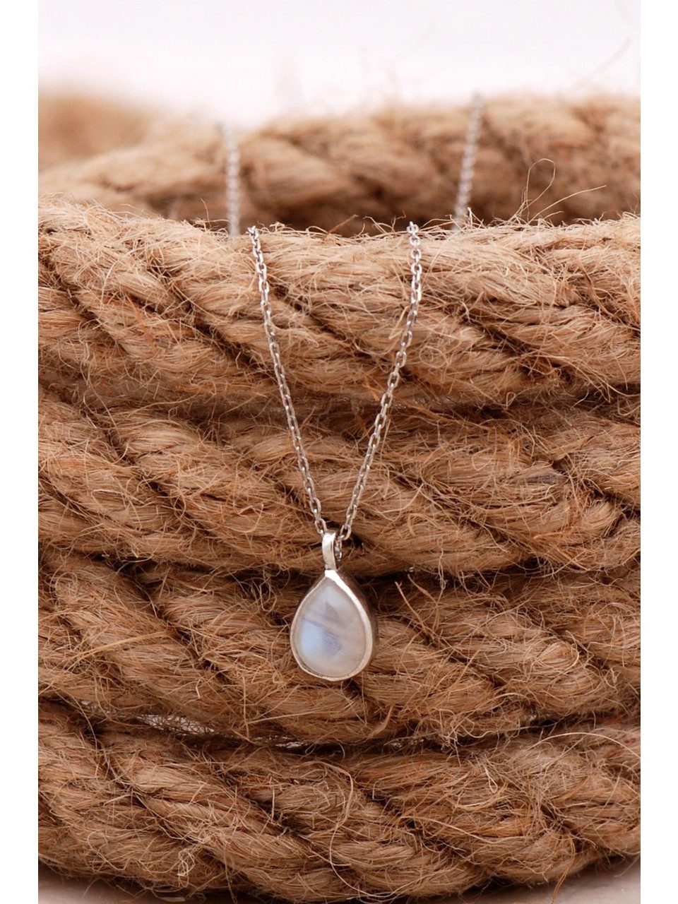 Nisan Kette und Anhänger Set, 925 Sterling Silber Halskette, natürlichem Mo günstig online kaufen