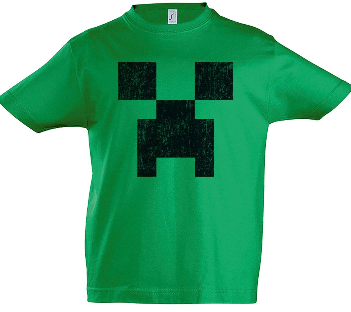 Urban Backwoods Print-Shirt Mine Pixel Creeper Kinder T-Shirt Gamer Games Gaming Craft Nerd Freak (1-tlg) Fan Game Geek Nerd