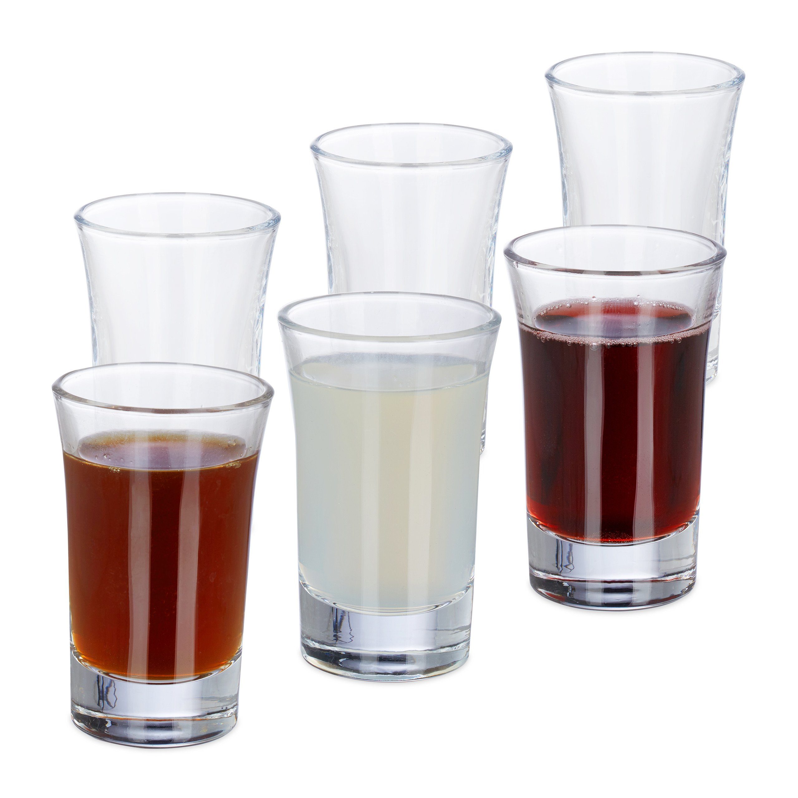 relaxdays Schnapsglas Schnapsgläser 4cl im 6er Set, Glas