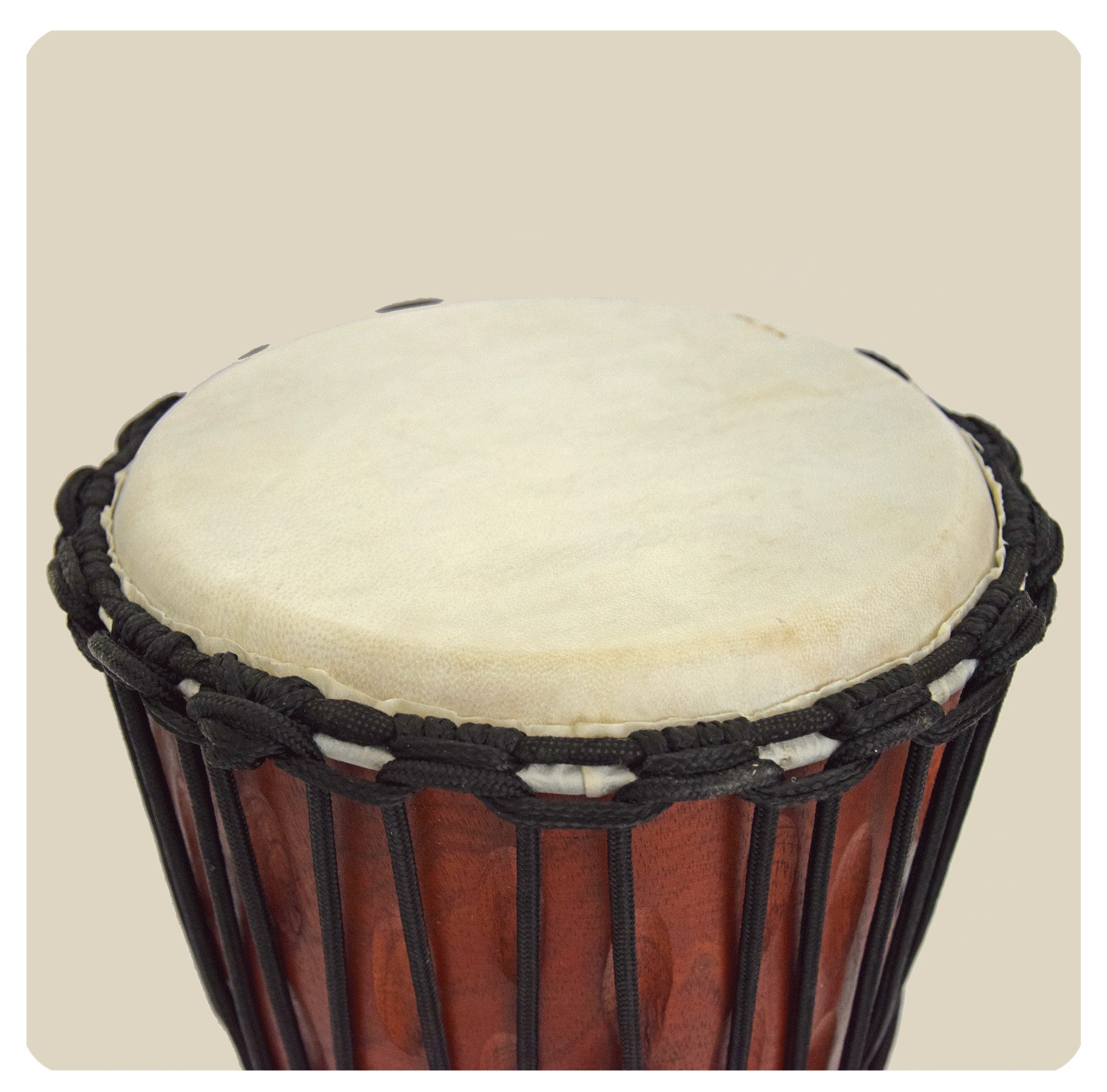 SIMANDRA Trommel Djembe geschnitzt Bongo 40 cm, Afrikanische Trommel aufwendige Schnitzerei