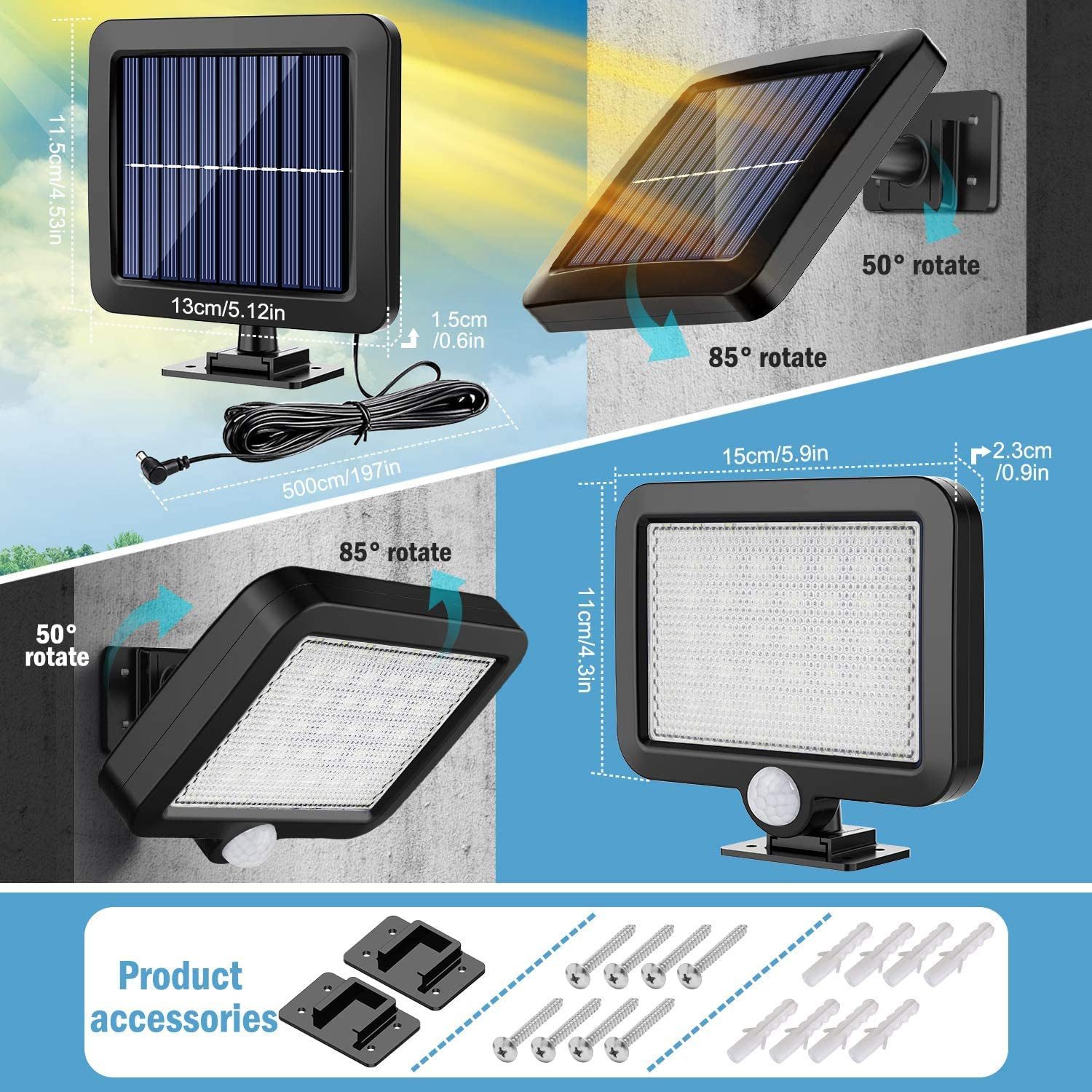 RWEUOQ LED Solarleuchte LED Solarlampe mit günstig online kaufen